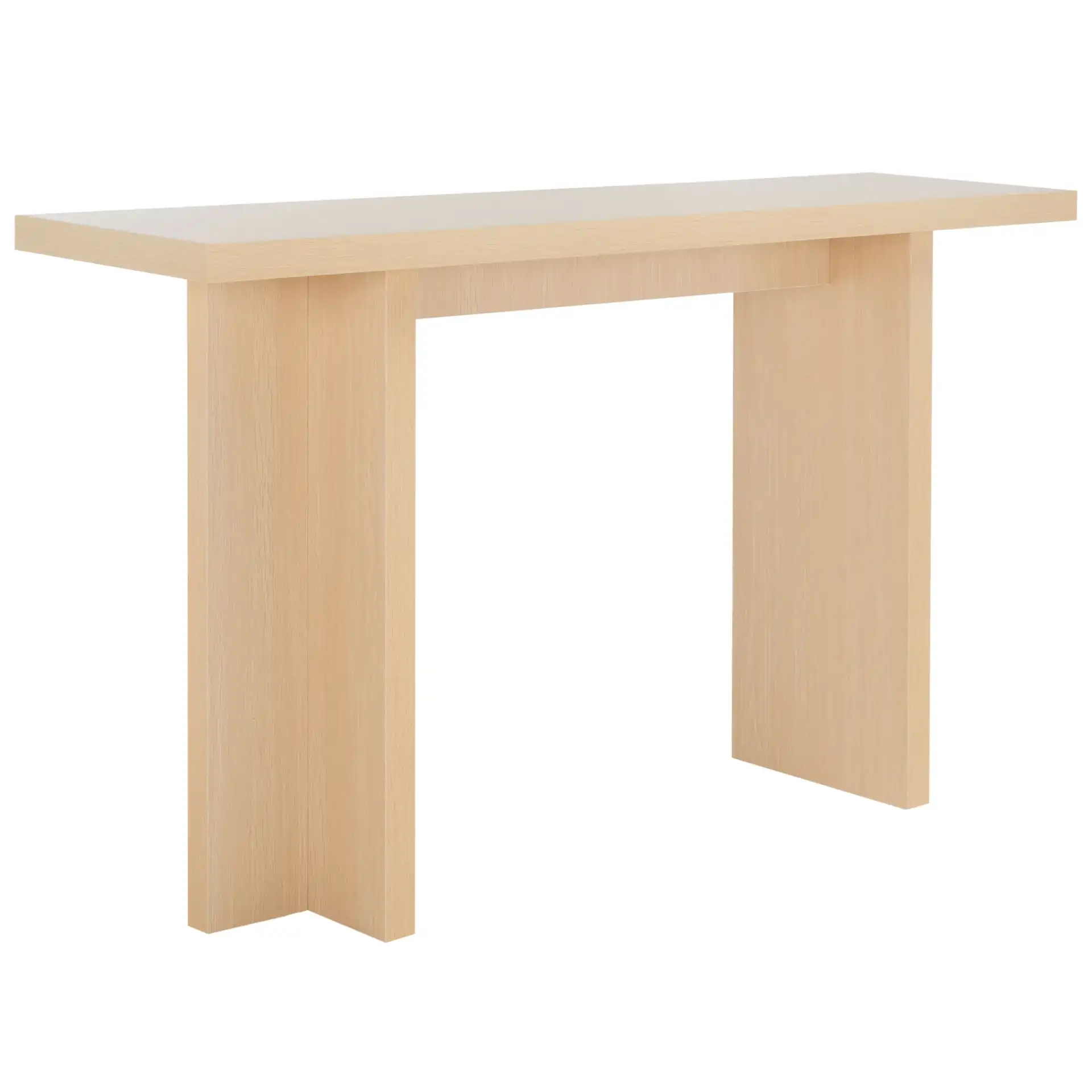 Florence Large Console Table in Natural, detail view