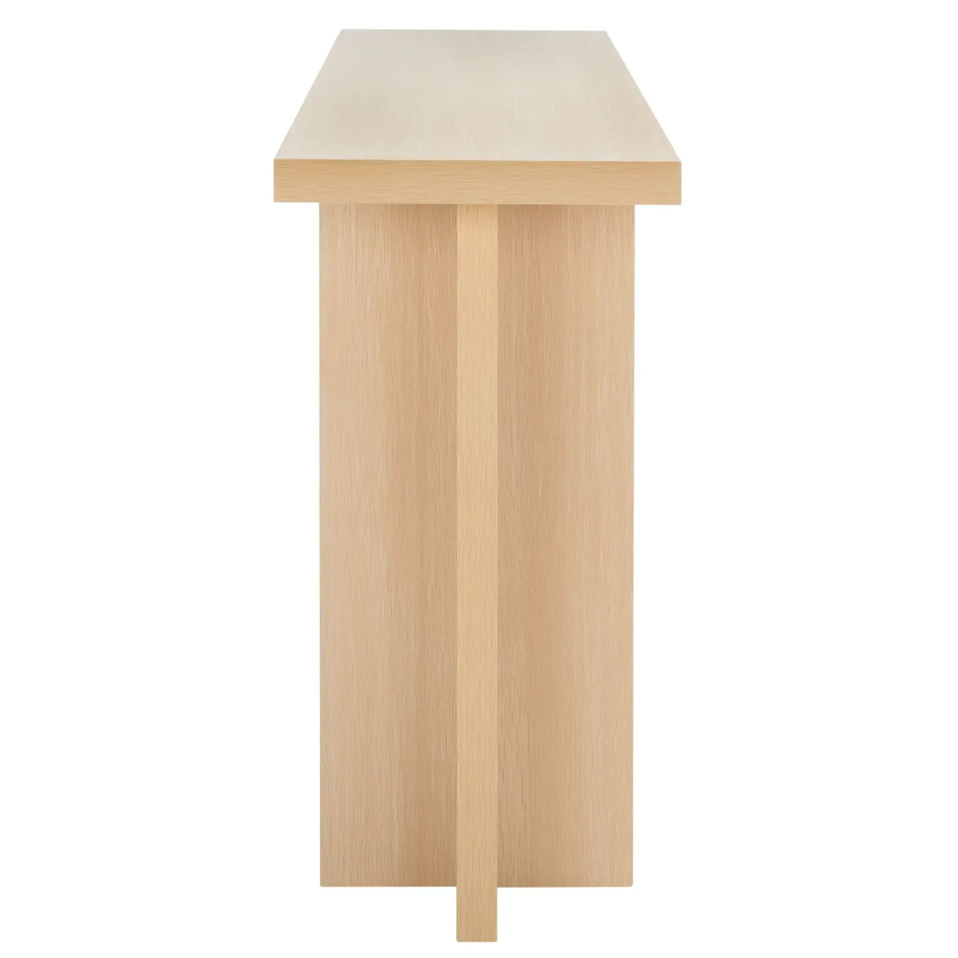 Florence Large Console Table in Natural, detail view