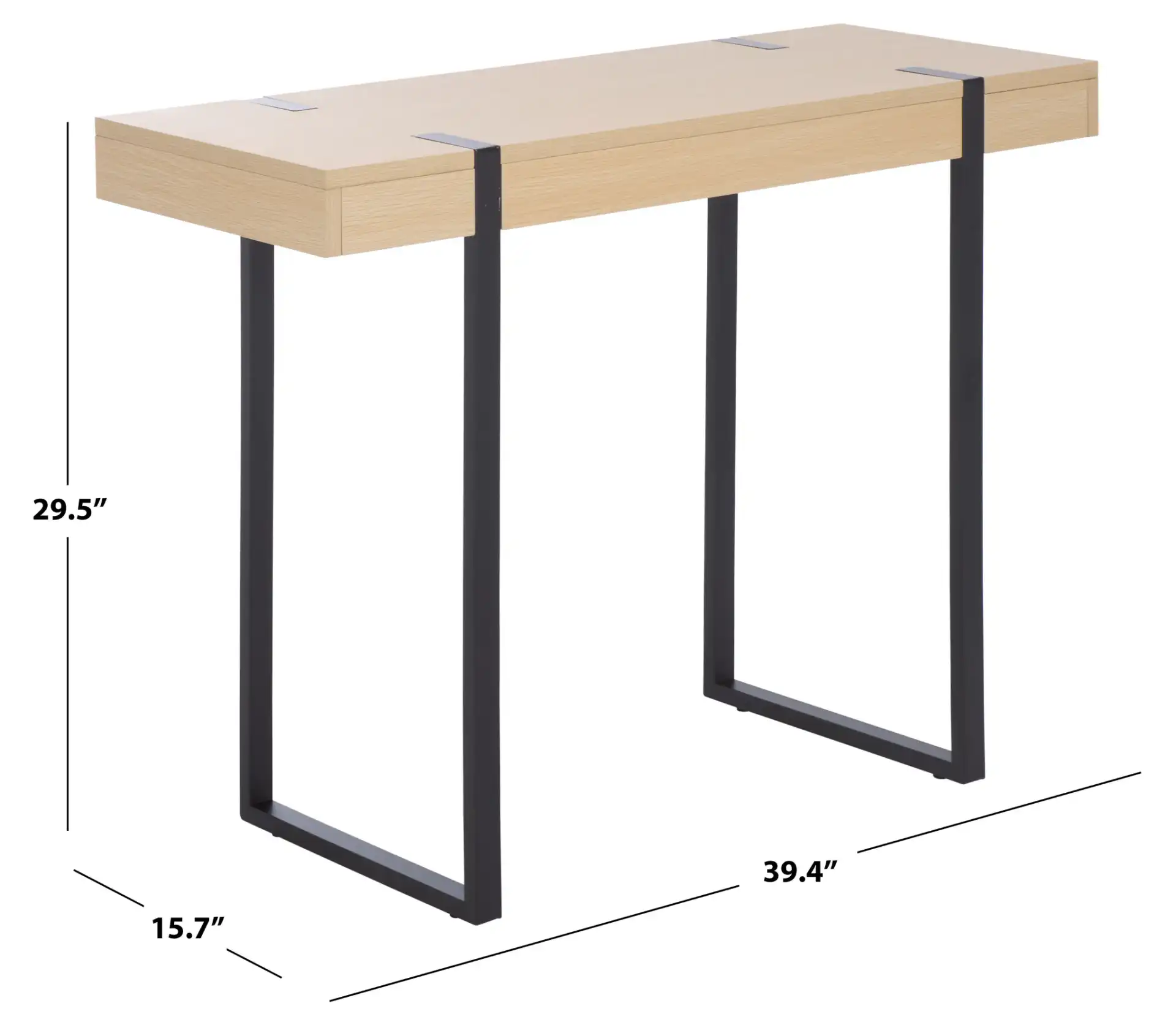 Klausner Console Table in Sand / Black, detail view