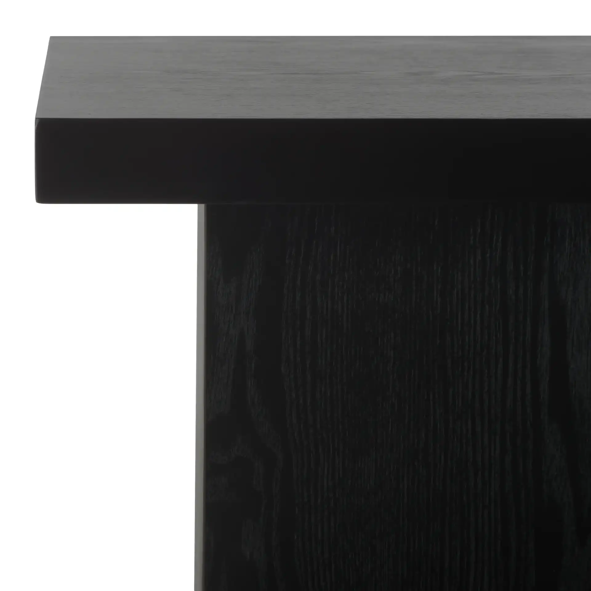 Assana Console Table in Black in a styled room