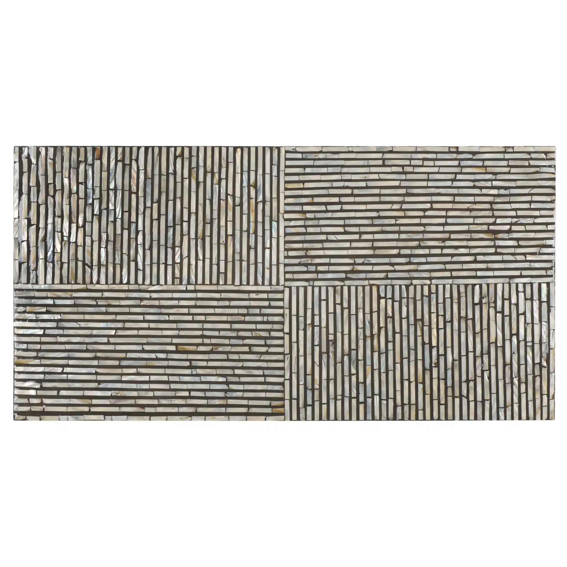 Hamza Rectangle Coffee Table in Multicolor / Black, detail view