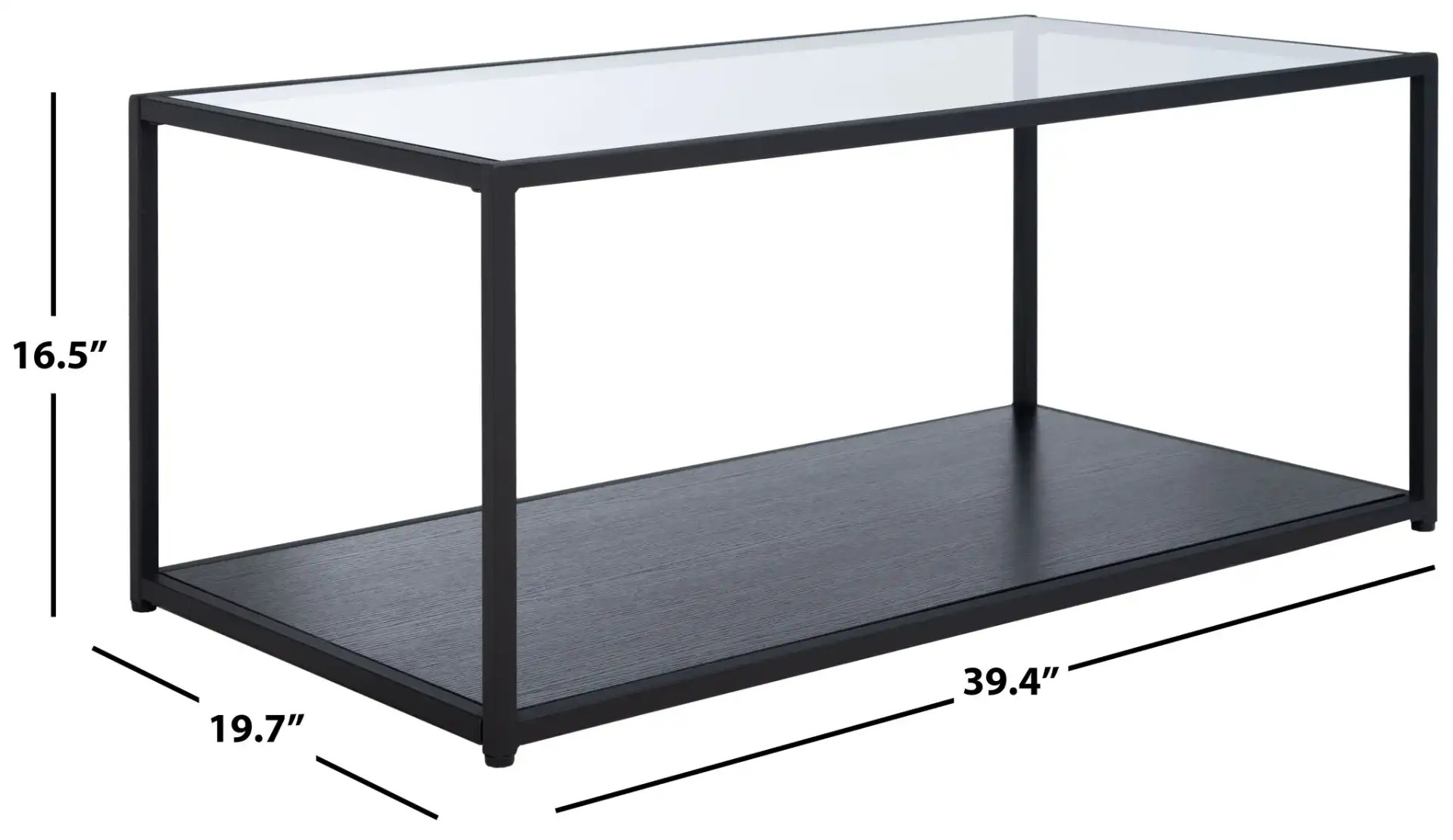 Ackley Coffee Table in Black, detail view