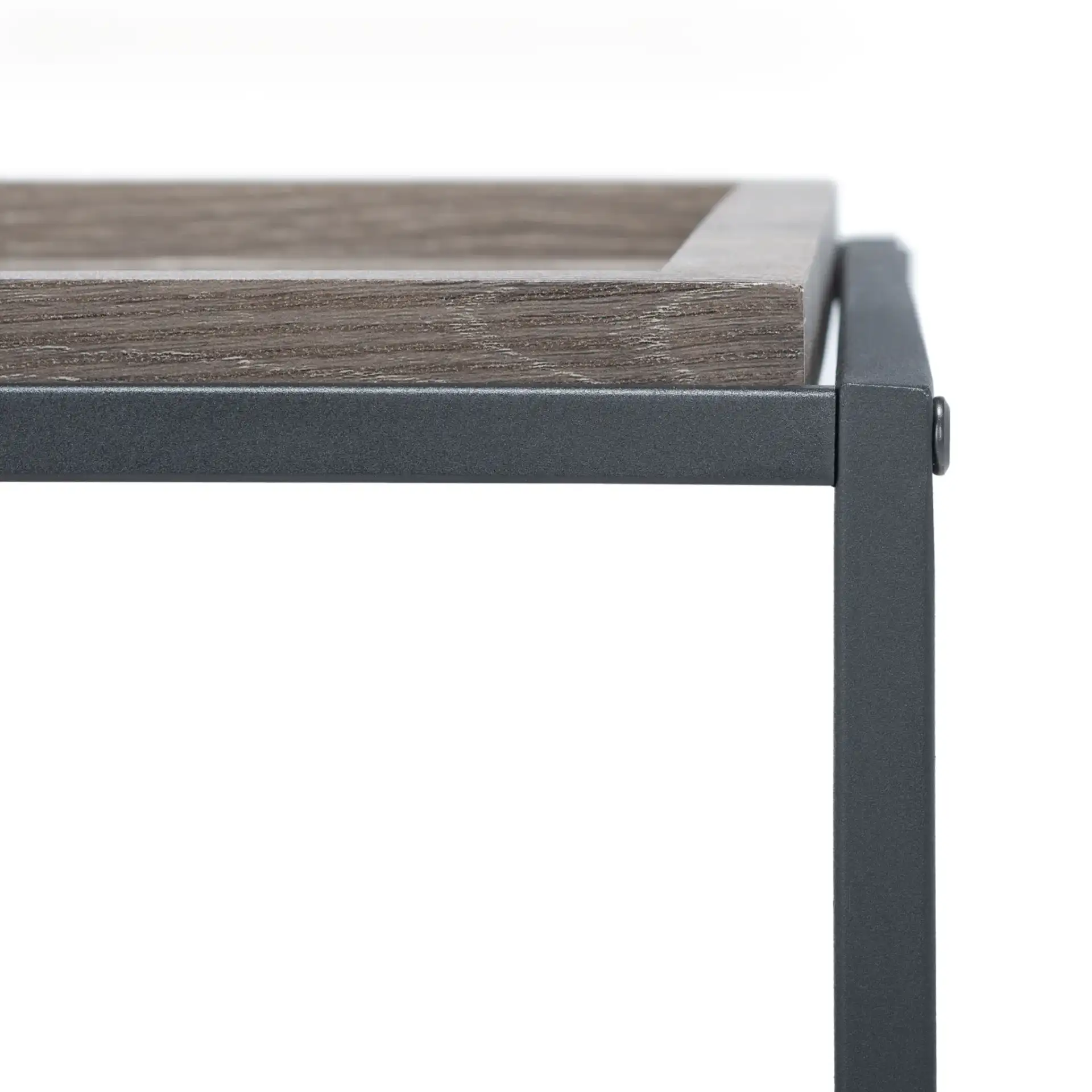 Andey Coffee Table in Brown / Black in a styled room