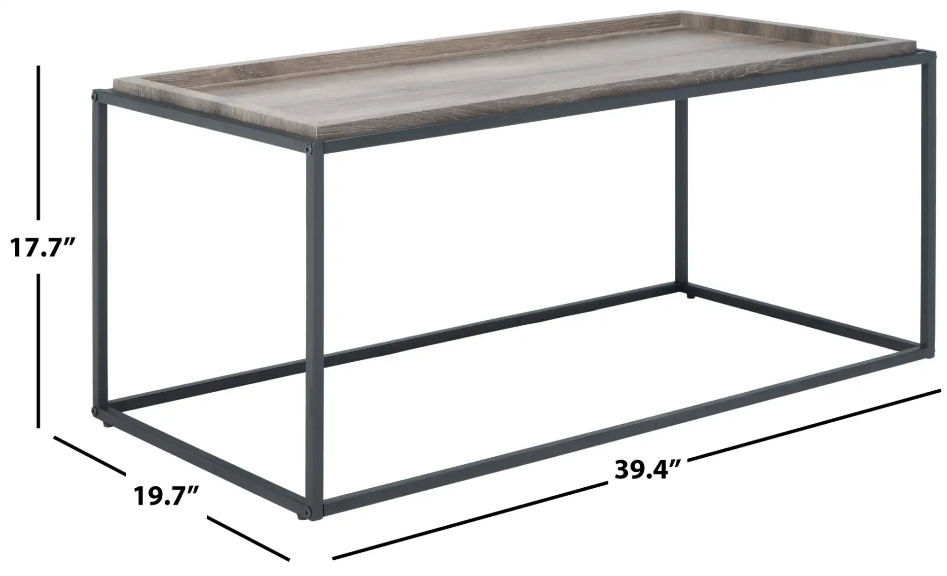 Andey Coffee Table in Brown / Black, detail view