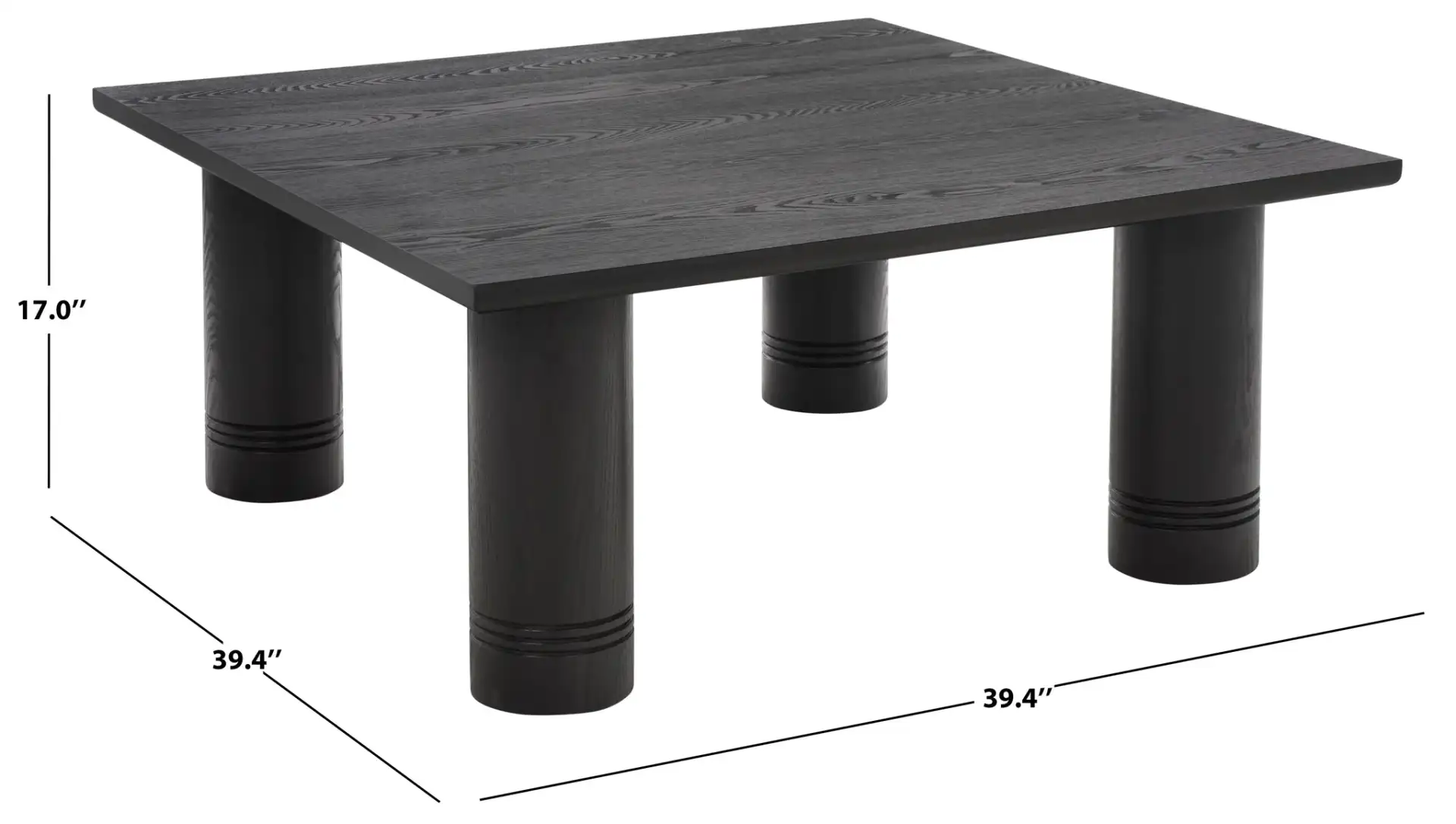 Aramin Coffee Table in Black, detail view