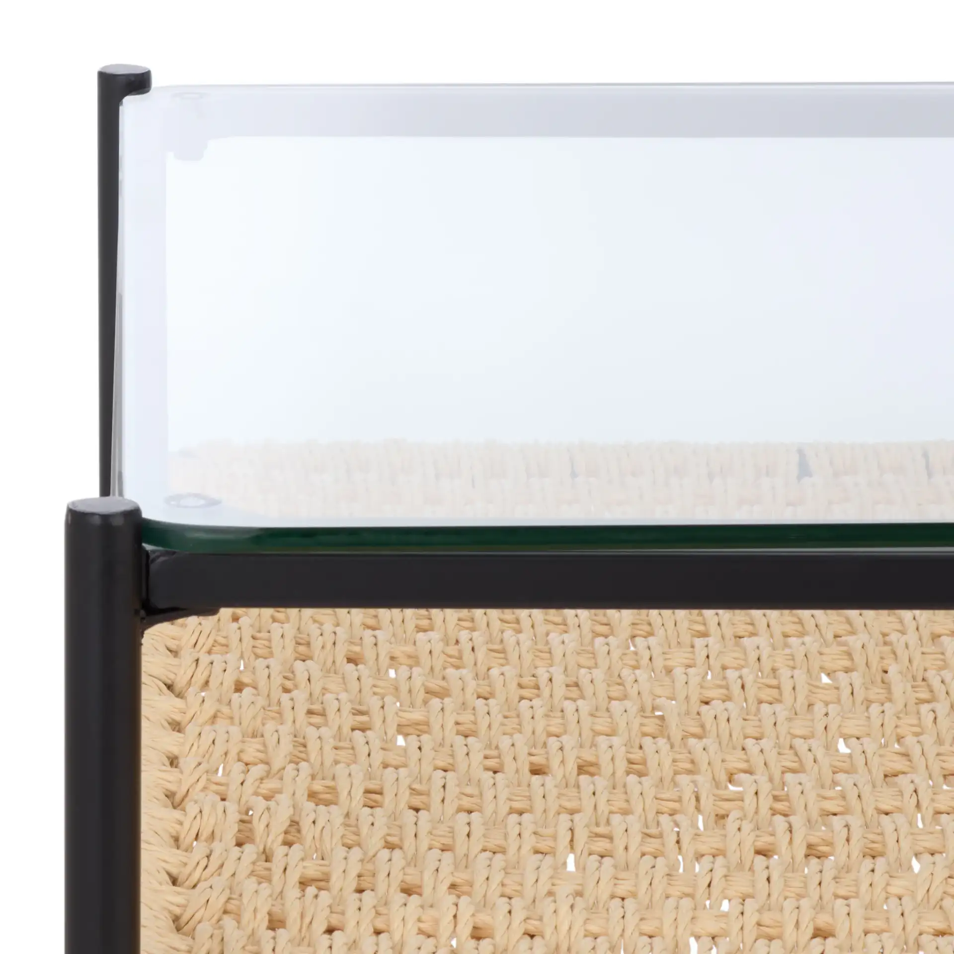 Omaka One-Shelf Coffee Table in Natural / Black in a styled room