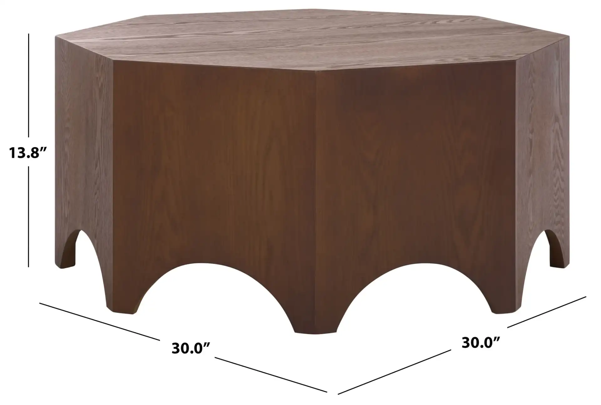 Maraki Coffee Table in Walnut, detail view