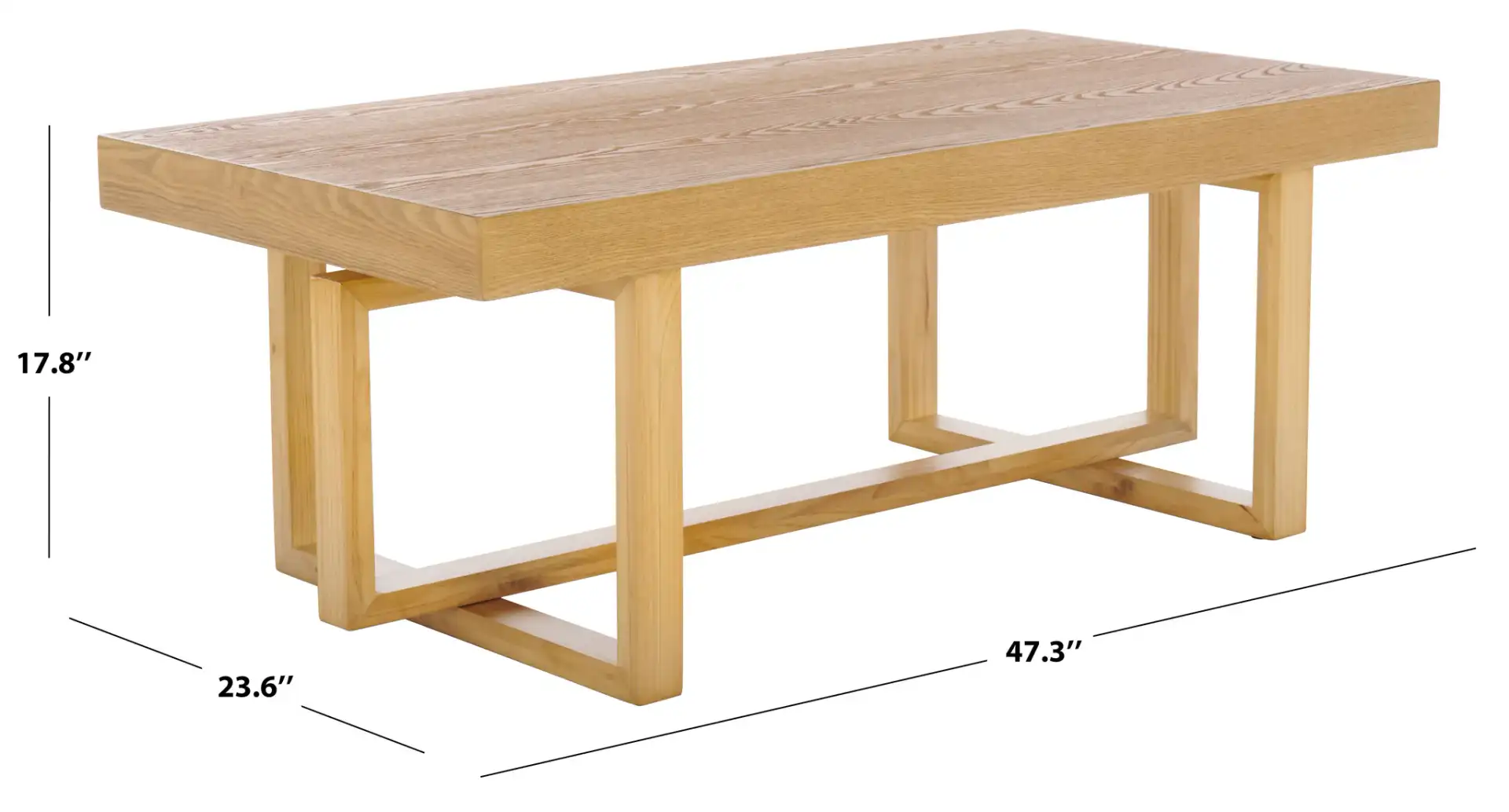 Otaki Coffee Table in Natural, detail view
