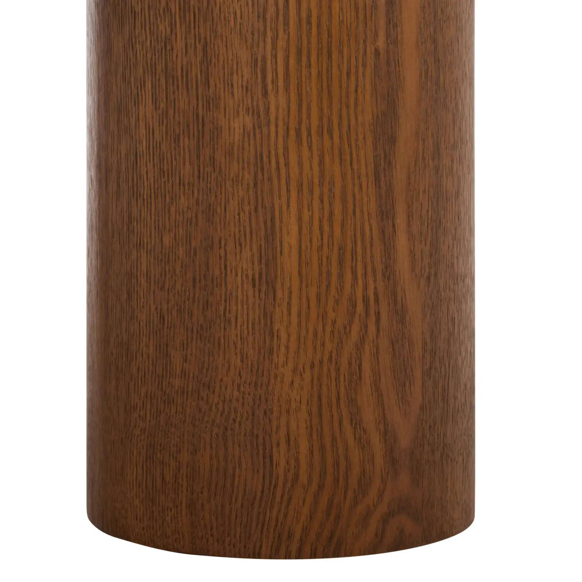 Averny Round Coffee Table in Walnut, detail view