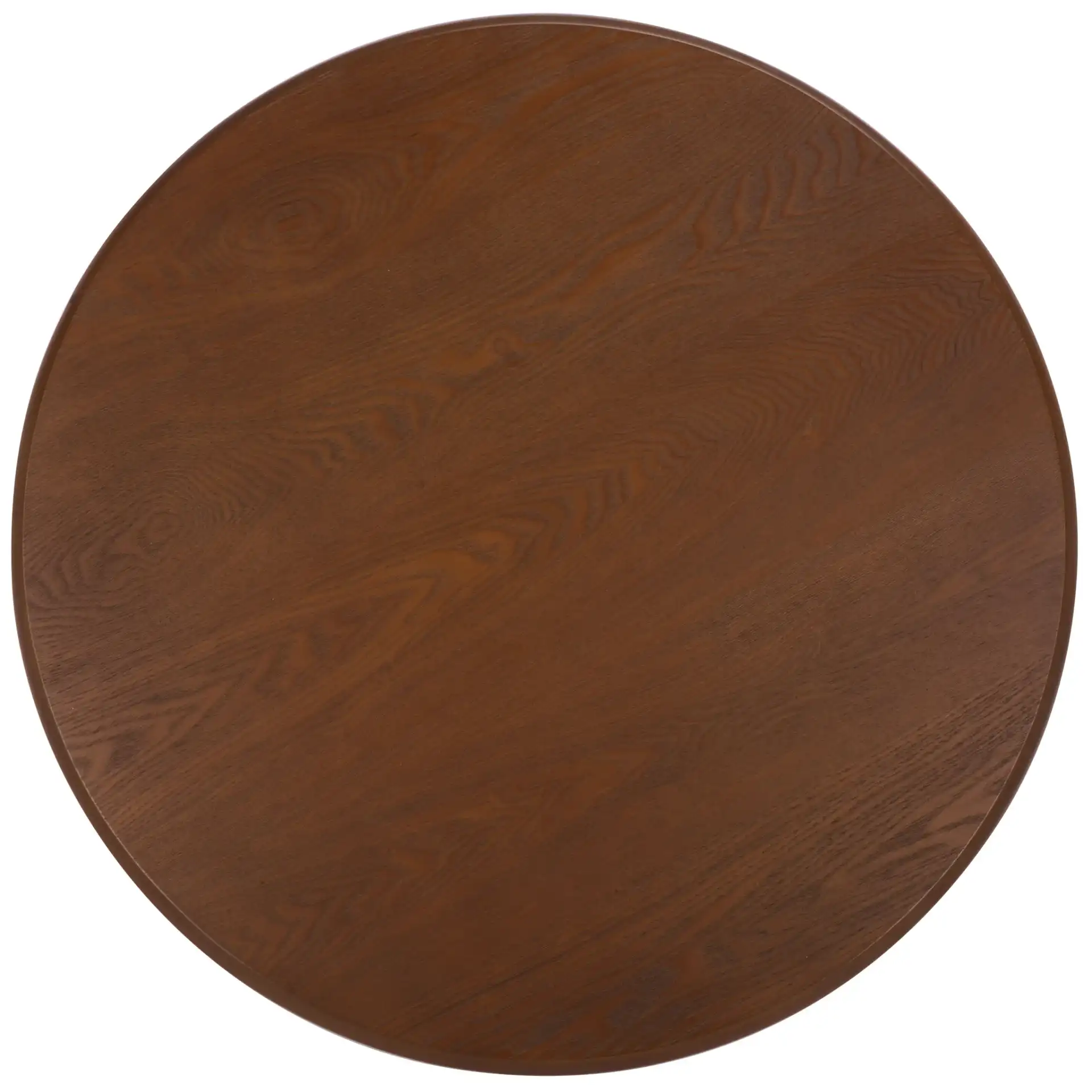 Averny Round Coffee Table in Walnut, detail view