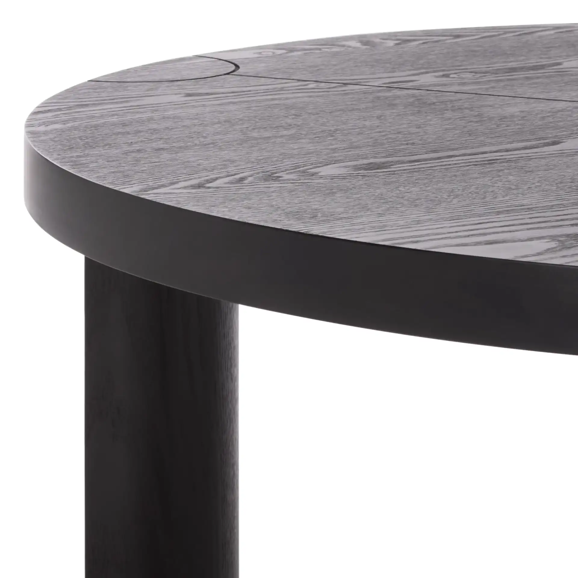 Gaby Round Coffee Table in Black in a styled room