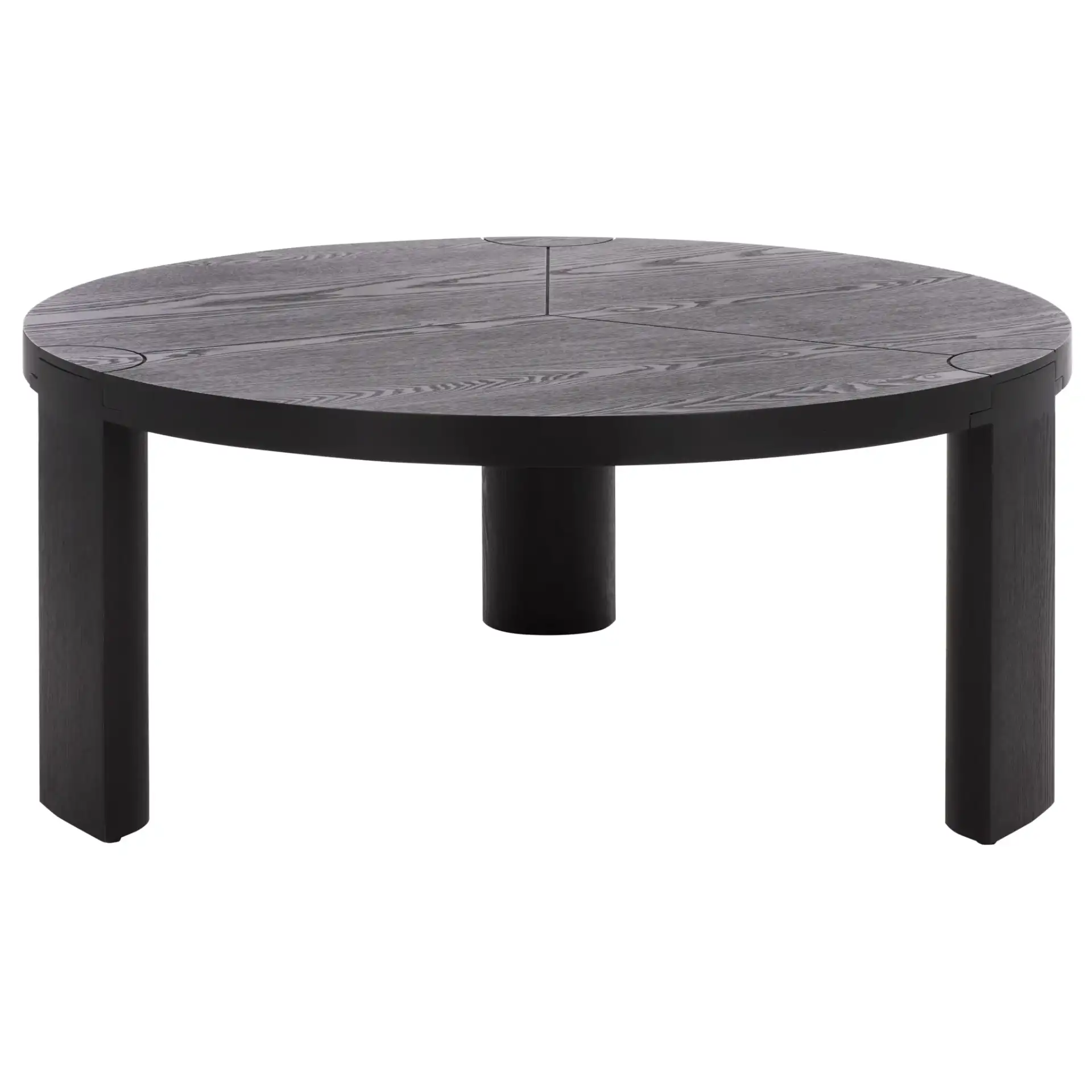 Gaby Round Coffee Table in Black, detail view