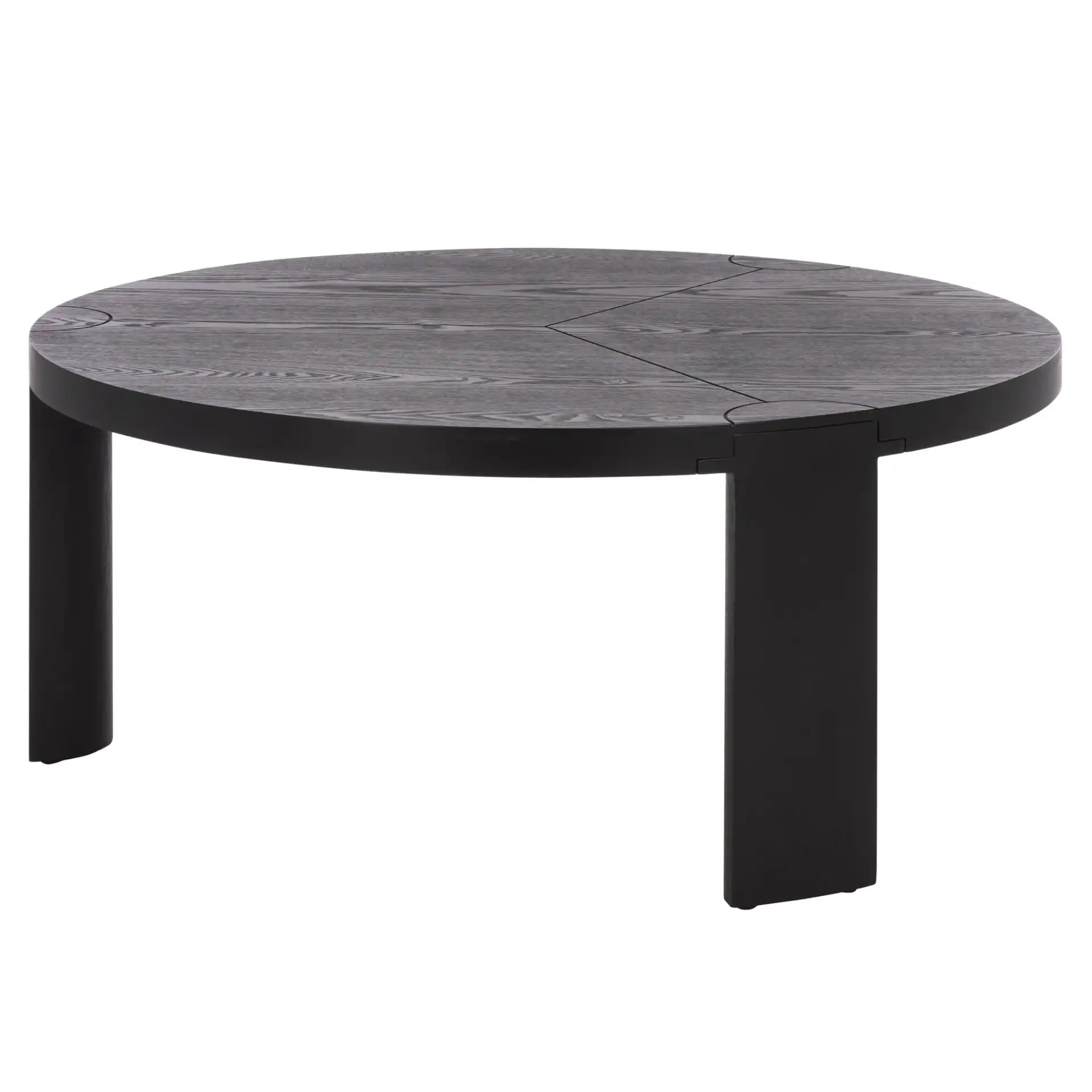 Gaby Round Coffee Table in Black, detail view
