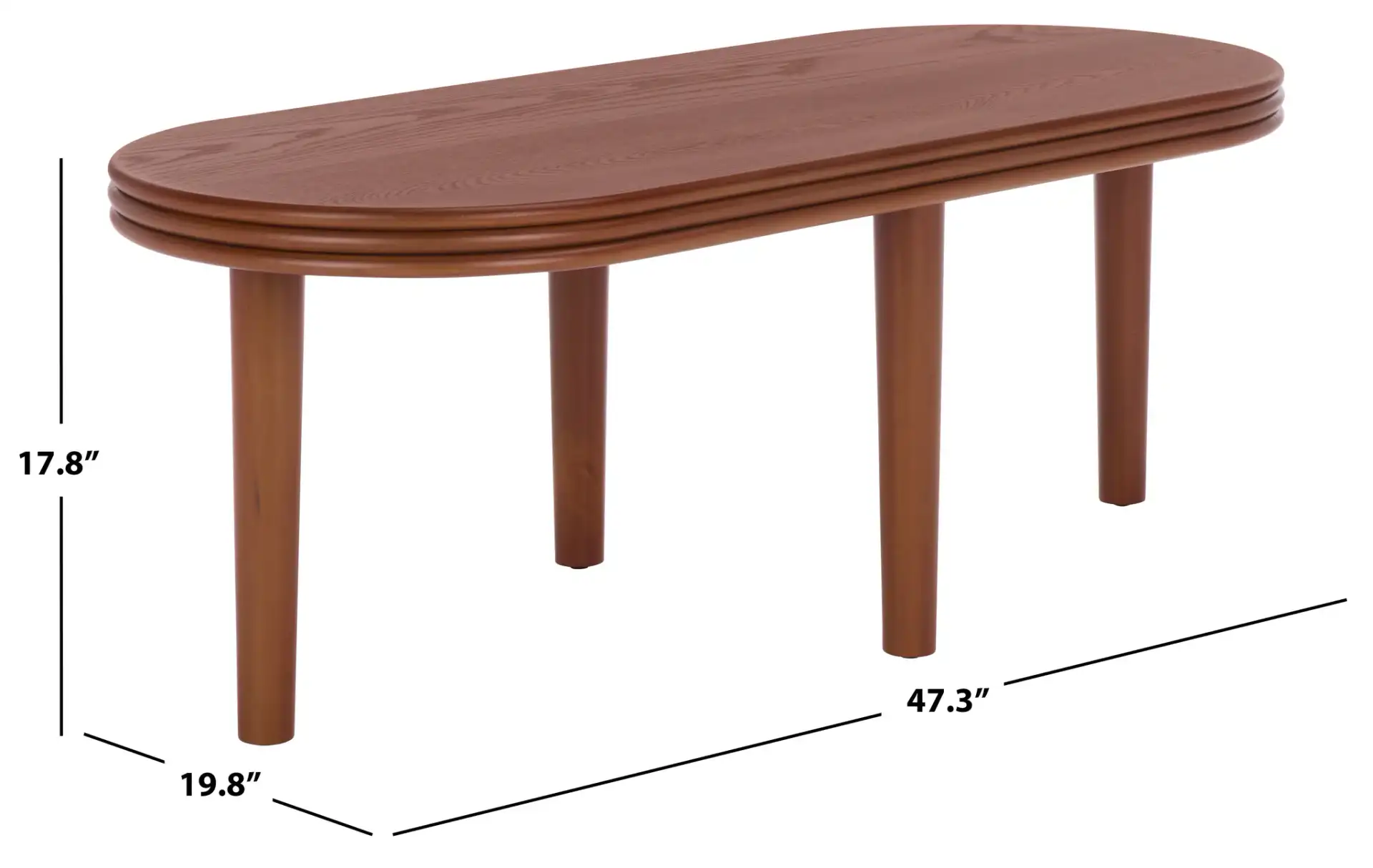 Chatun Coffee Table in Brown, detail view
