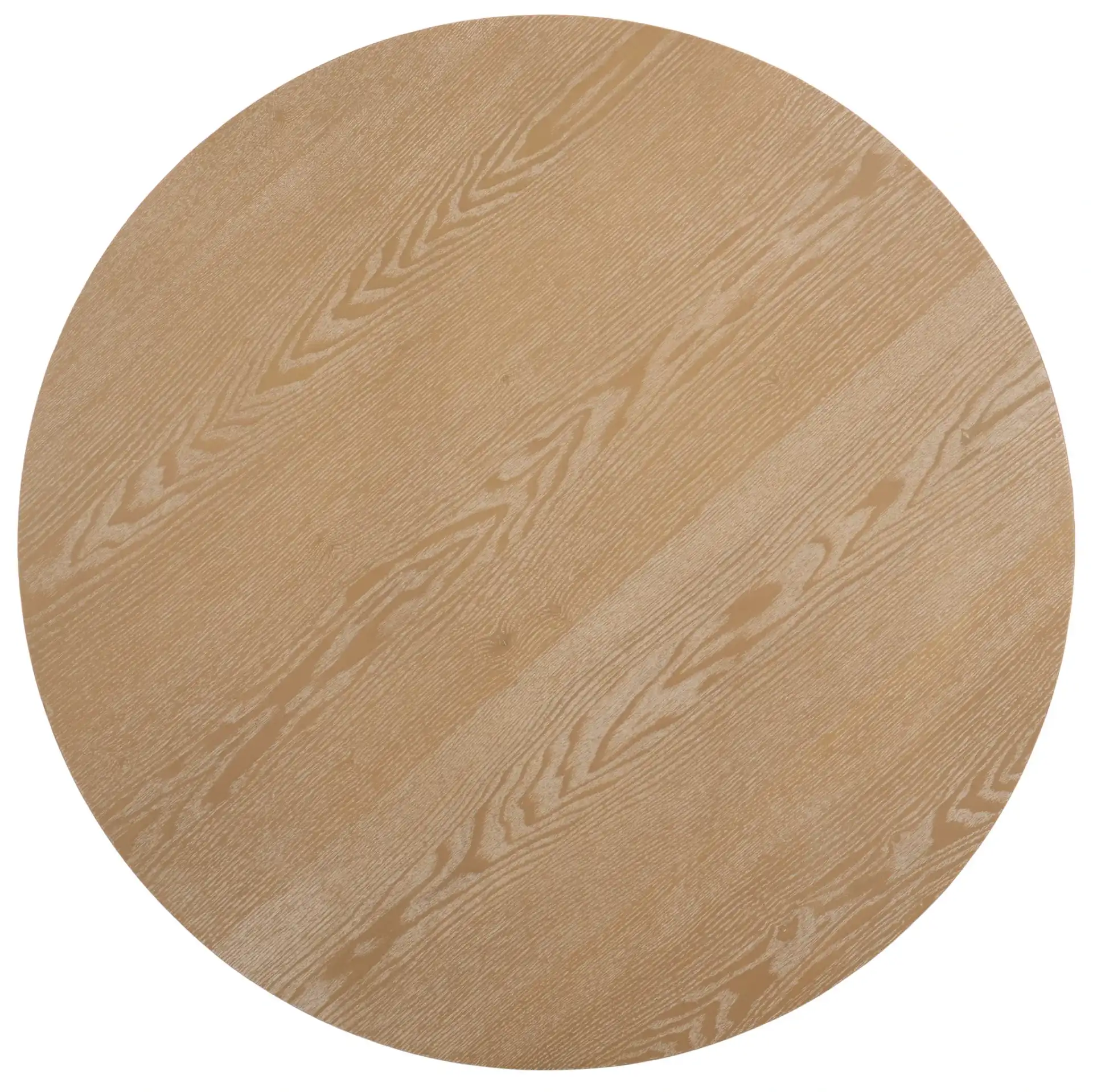 Radix Round Coffee Table in Bleached White, detail view