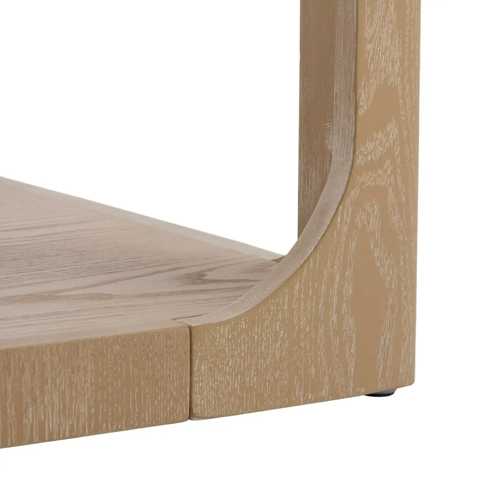 Radix Rectangle Coffee Table in Bleached White, detail view