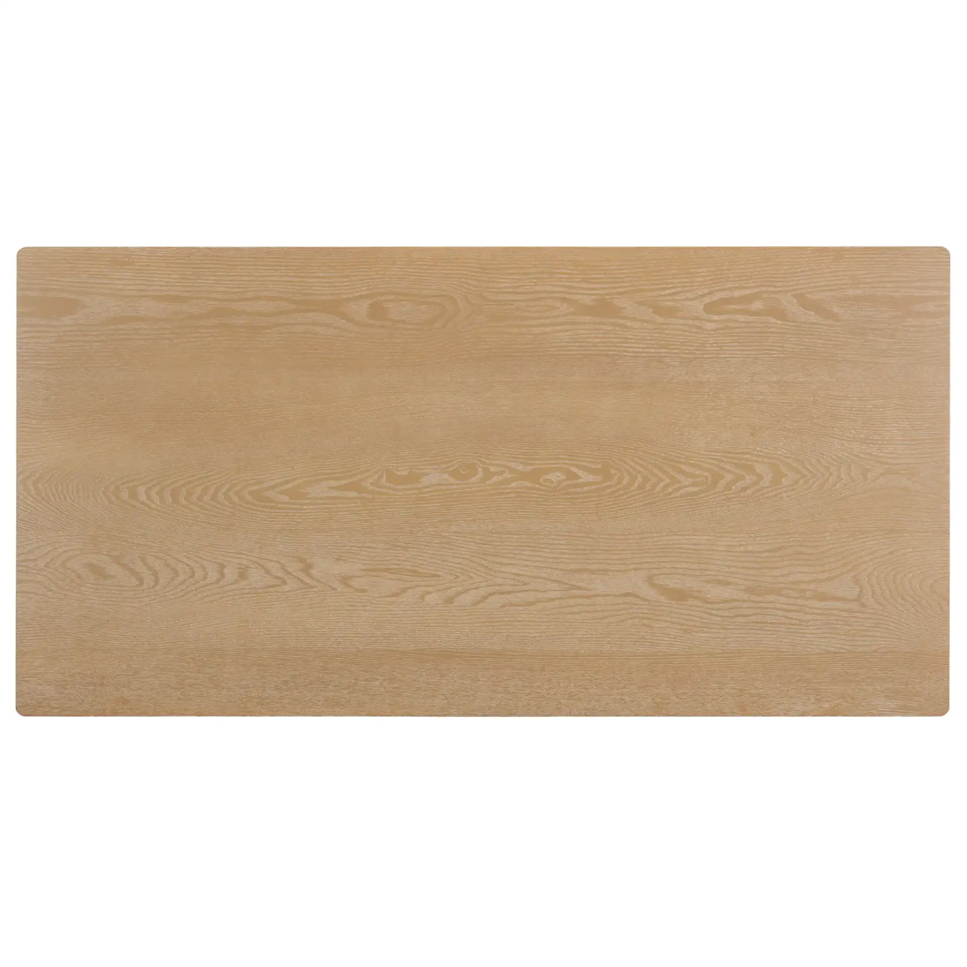 Radix Long Rectangle Coffee Table in Bleached White, detail view