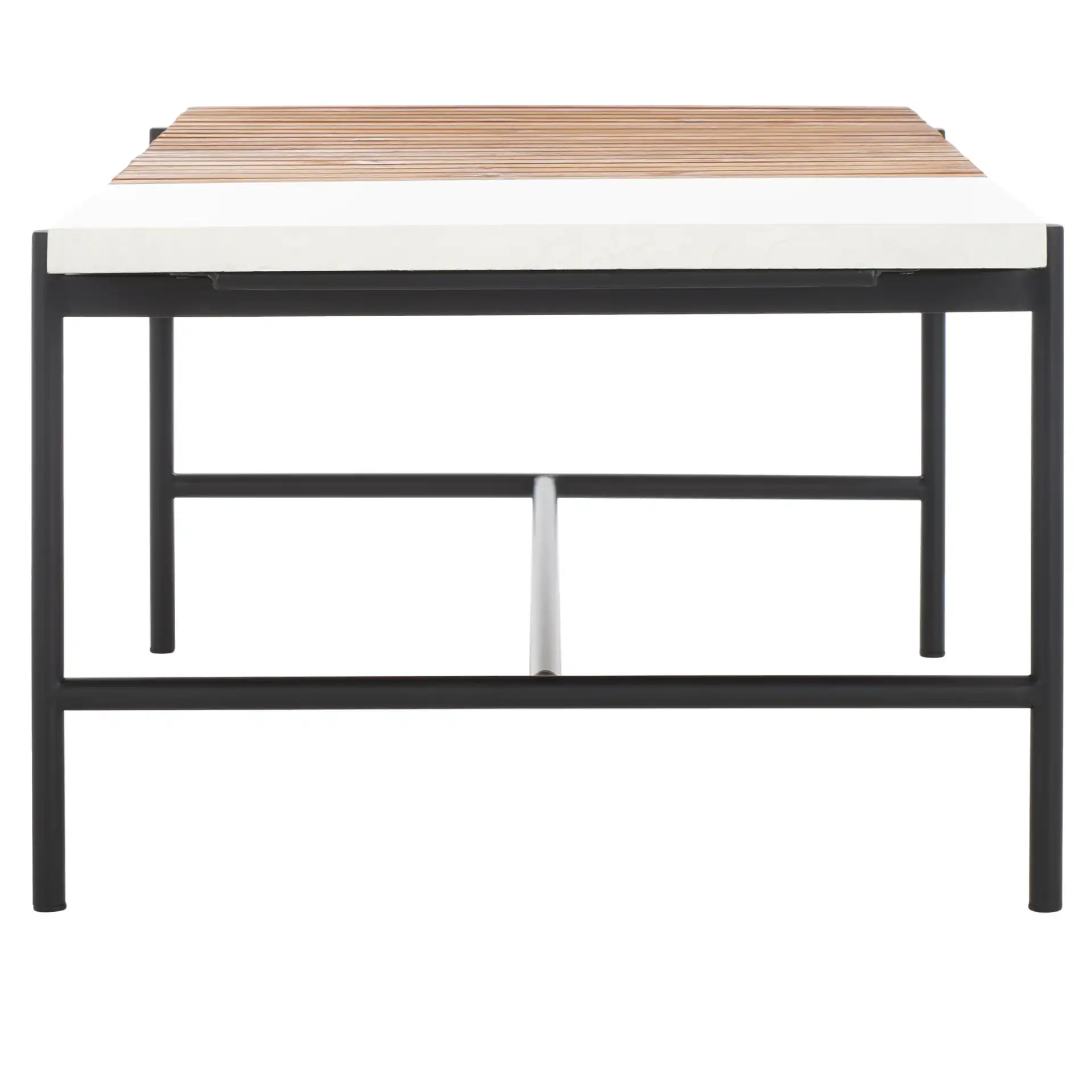Dallas Coffee Table in Brown / White Faux Marble, detail view