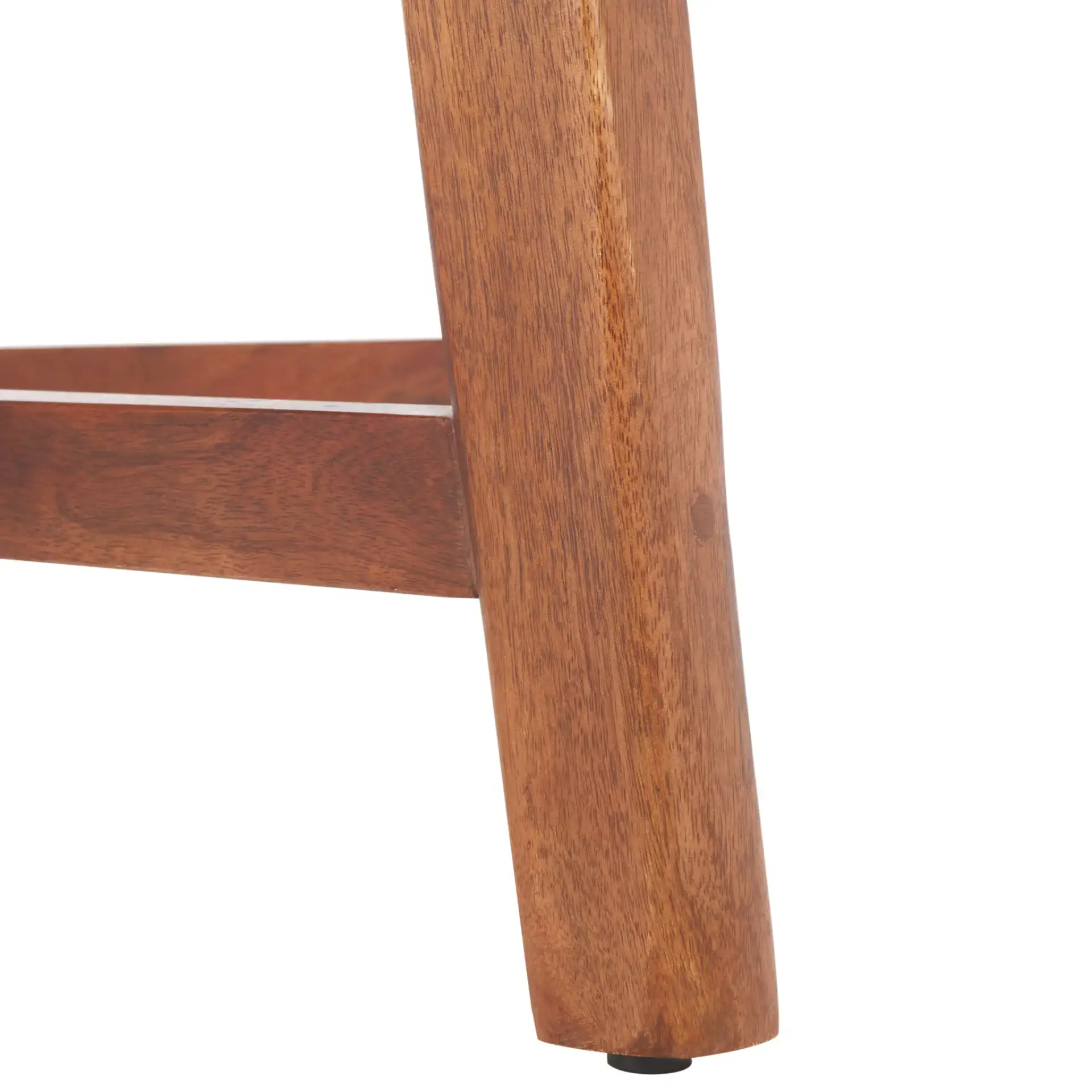 Samie Coffee Table in White Ceramic Faux Marble / Walnut, detail view