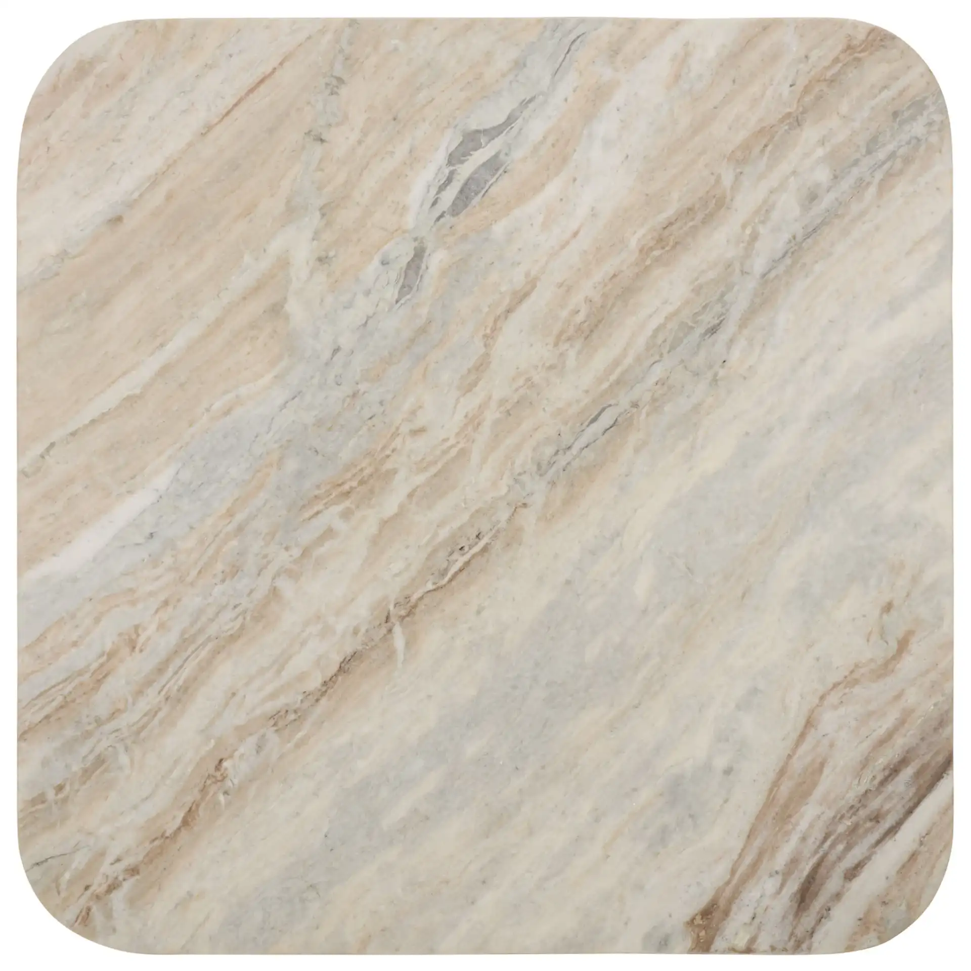 Alessio Marble Side Table in Brown / White, detail view