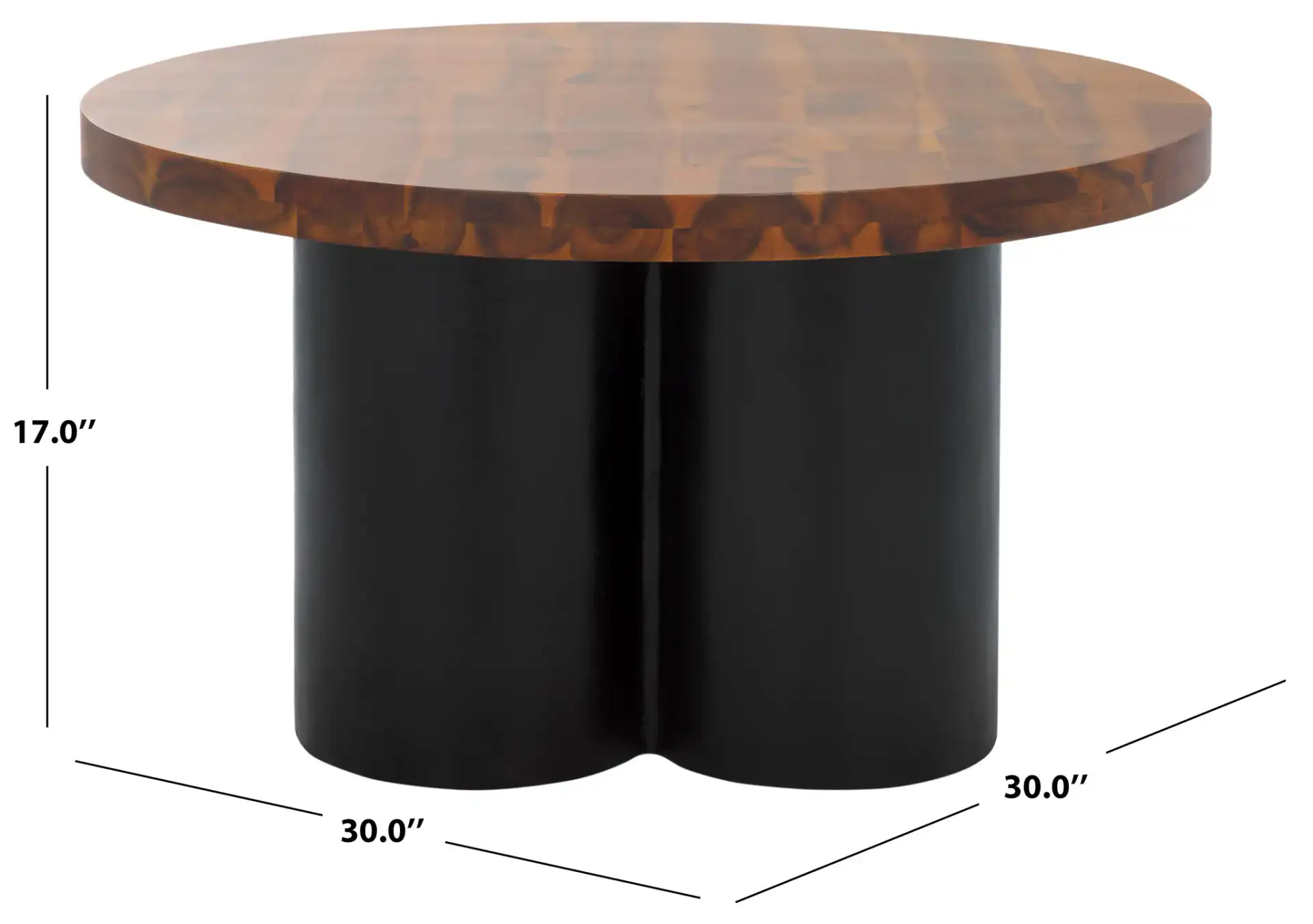 Benvolio Coffee Table in Natural / Charcoal, detail view