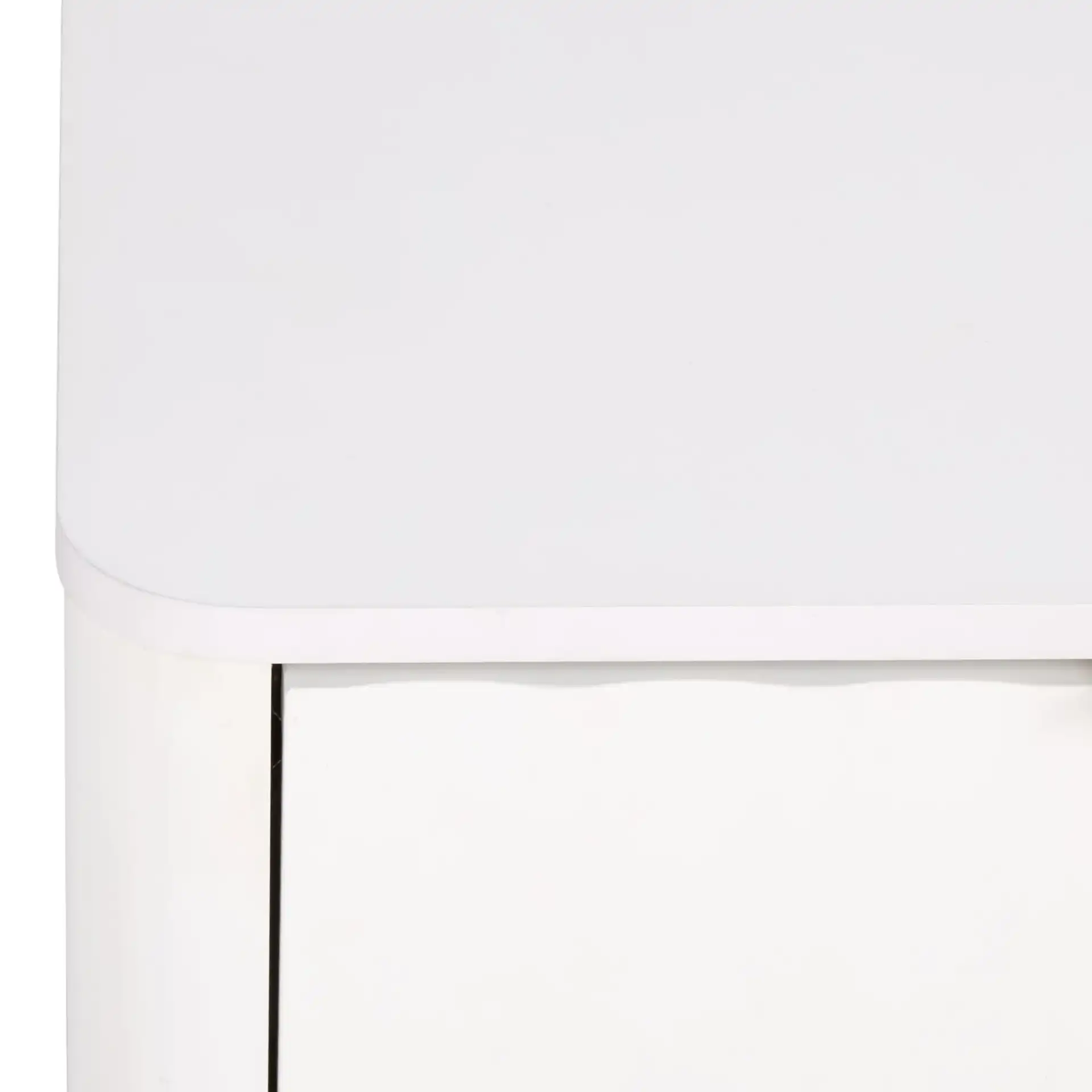 Hilsa Coffee Table in White / Gold in a styled room