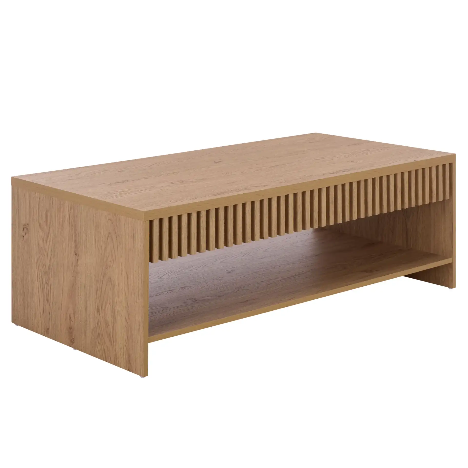 Masa One-Shelf Coffee Table in Oak, detail view