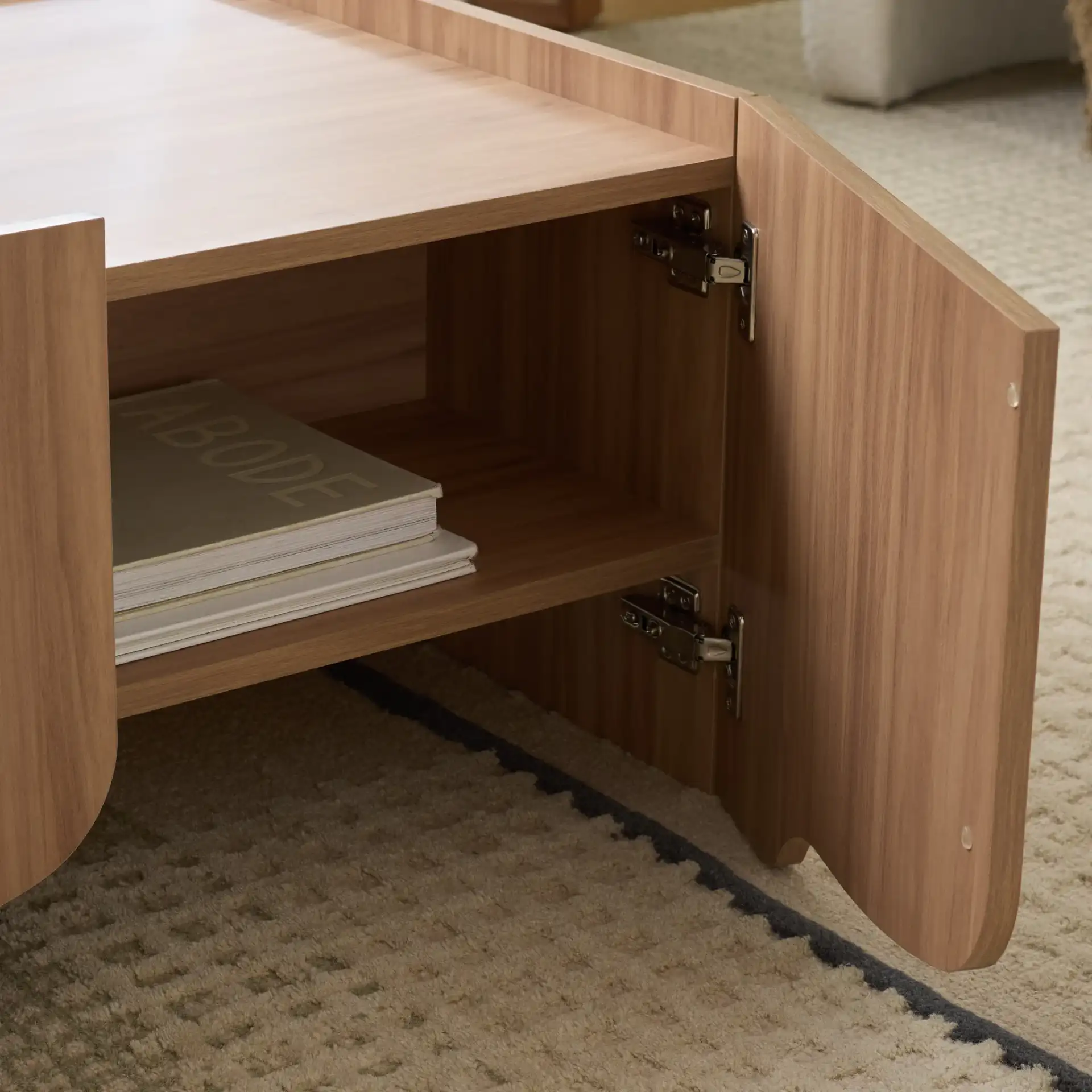 Takami Coffee Table in Oak in a styled room