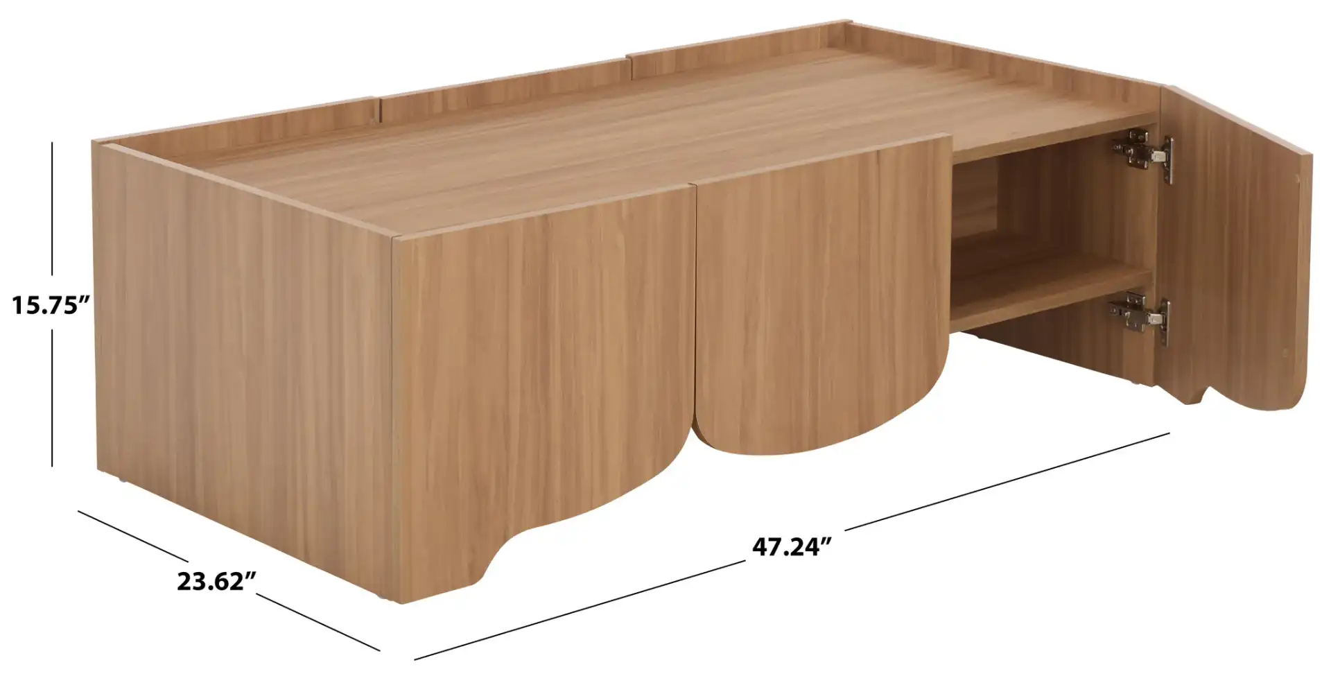 Takami Coffee Table in Oak, detail view