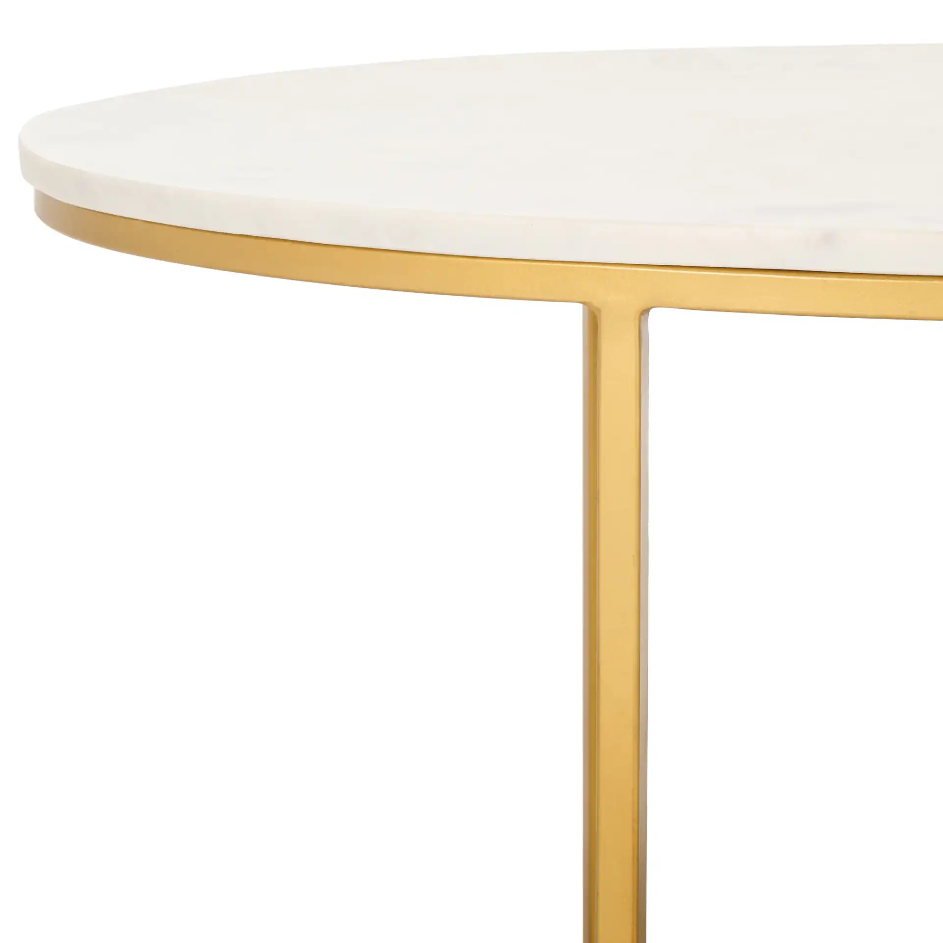 Tage Marble Coffee Table in White Marble / Gold in a styled room