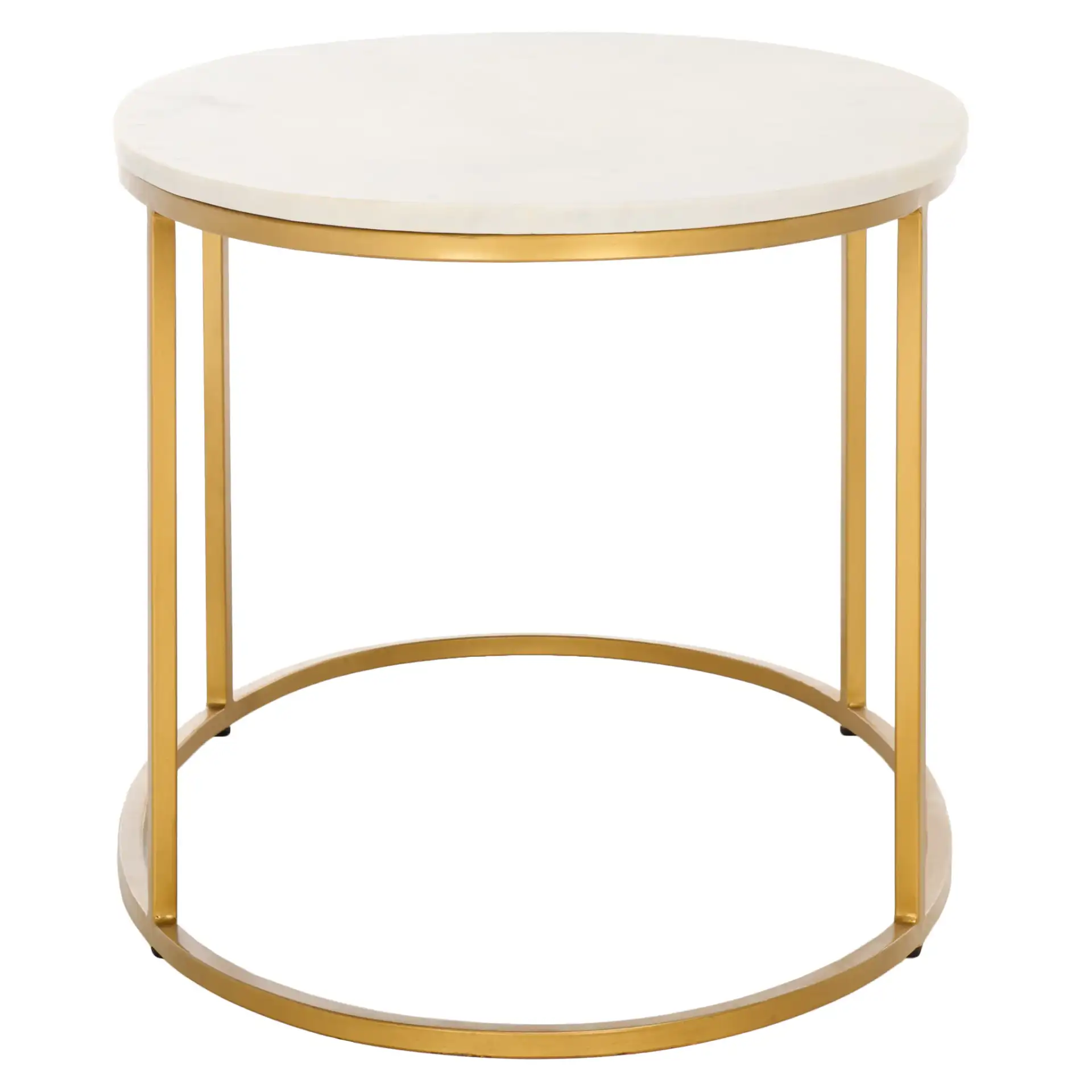 Tage Marble Coffee Table in White Marble / Gold, detail view