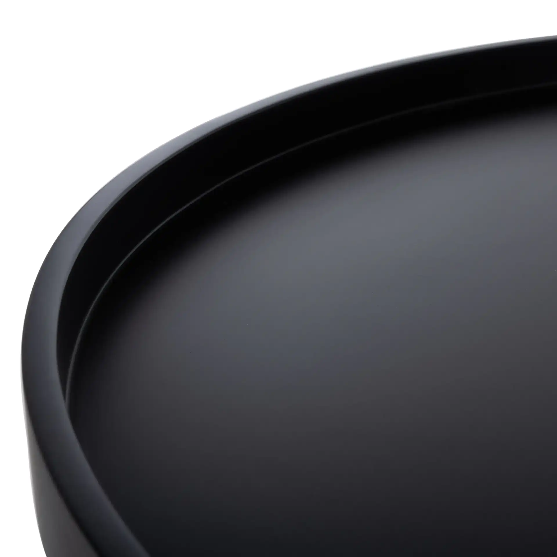 Fritz Tray Top Coffee Table in Black in a styled room