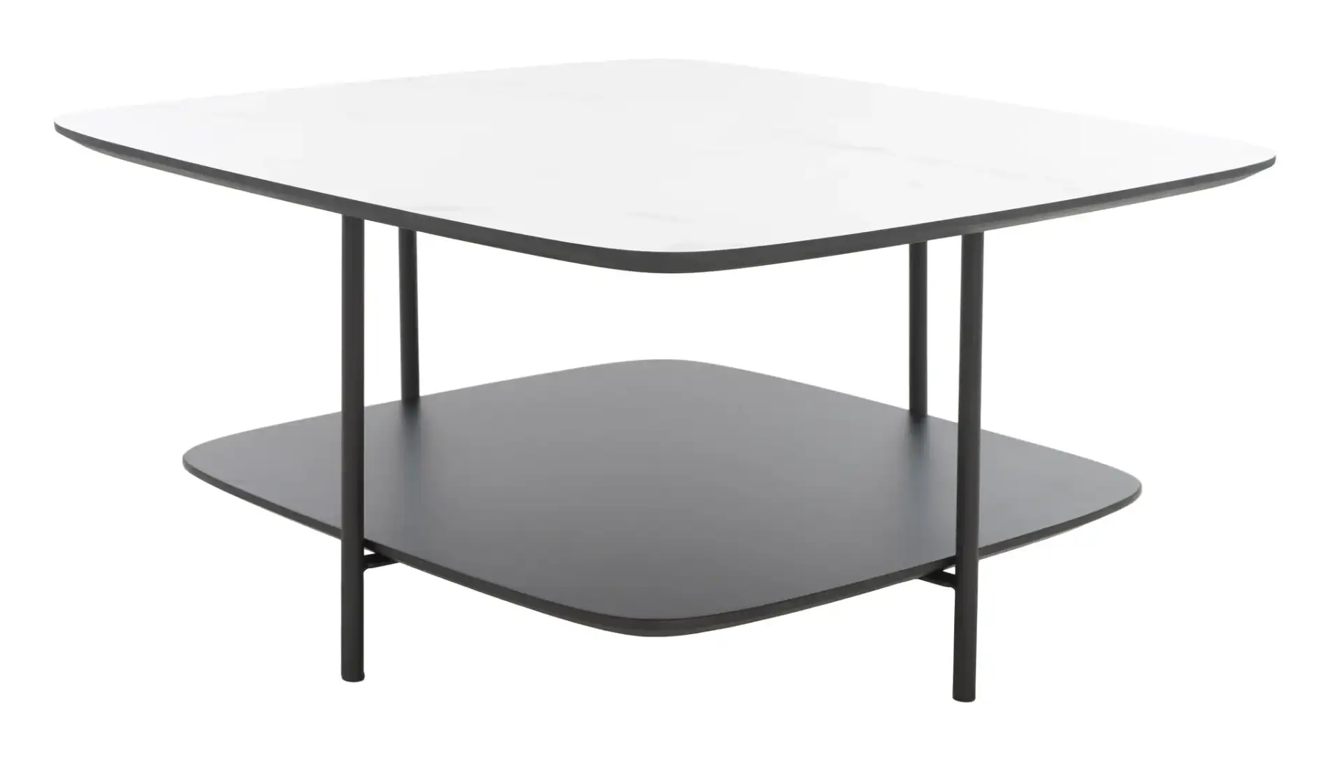 Anzia Coffee Table in White / Black, detail view