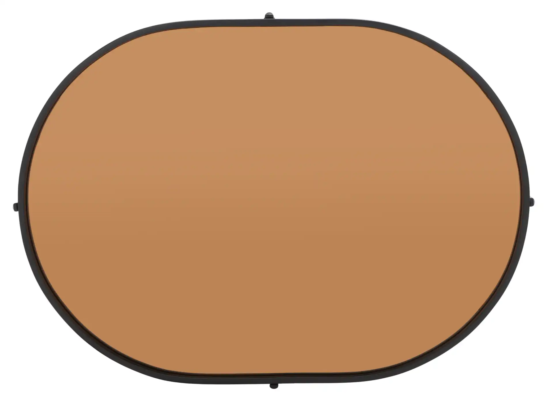 Emmerich Mirrored Coffee Table in Rose Gold / Matte Black, detail view