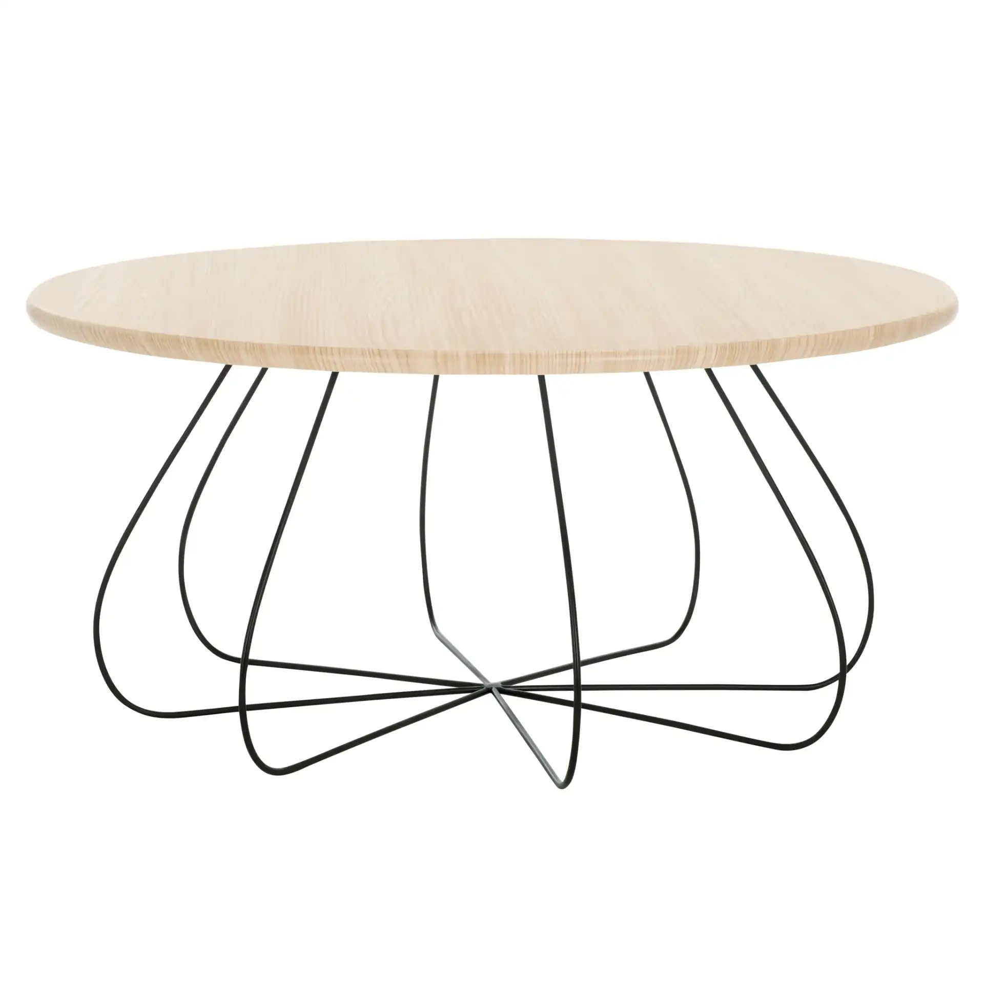 Tonino Coffee Table in Natural Oak / Black, detail view