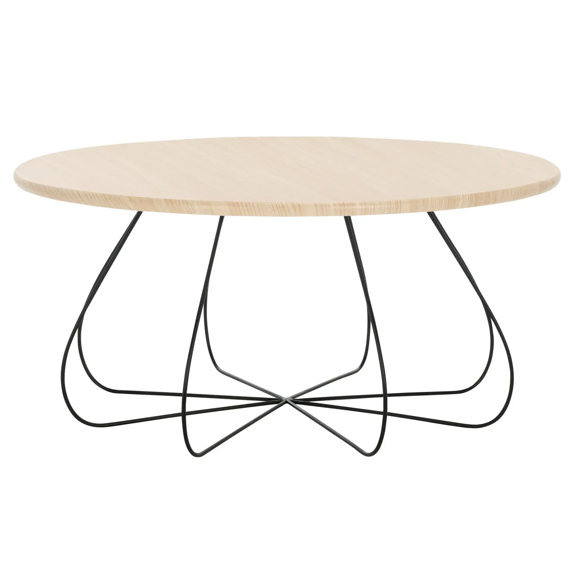 Tonino Coffee Table in Natural Oak / Black, detail view