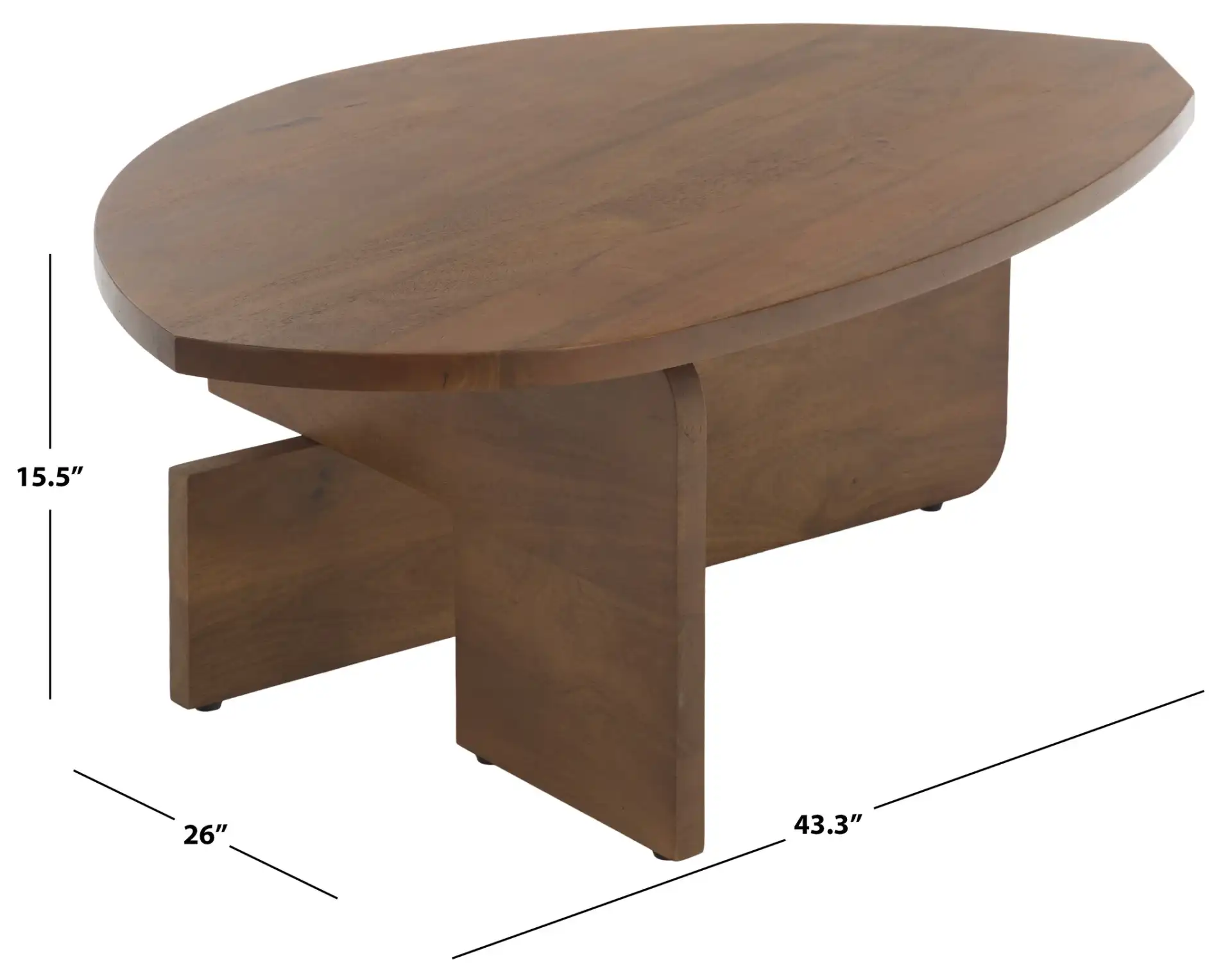 Larisa Coffee Table in Light Honey, detail view