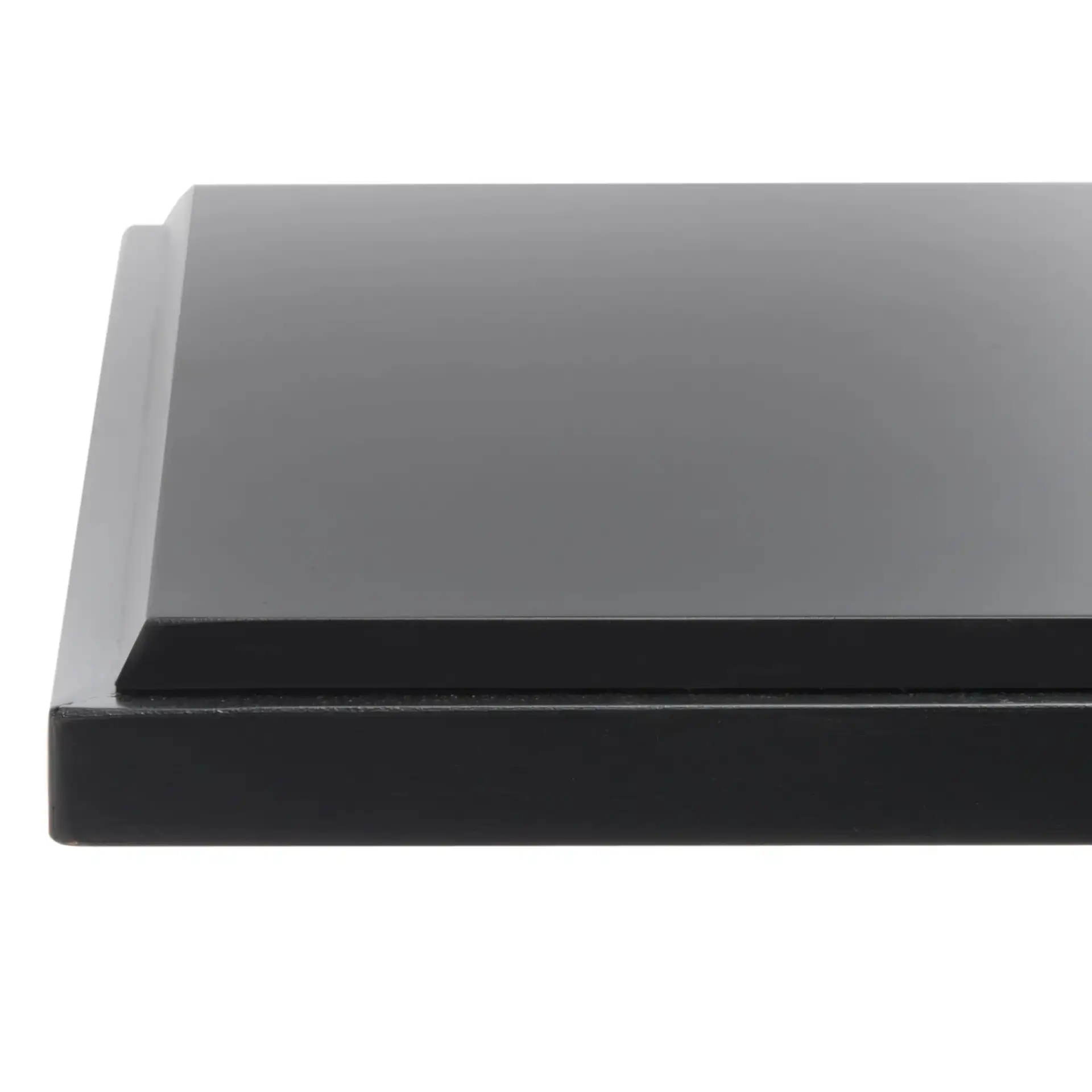 Suette Two-Shelf Coffee Table in Black in a styled room