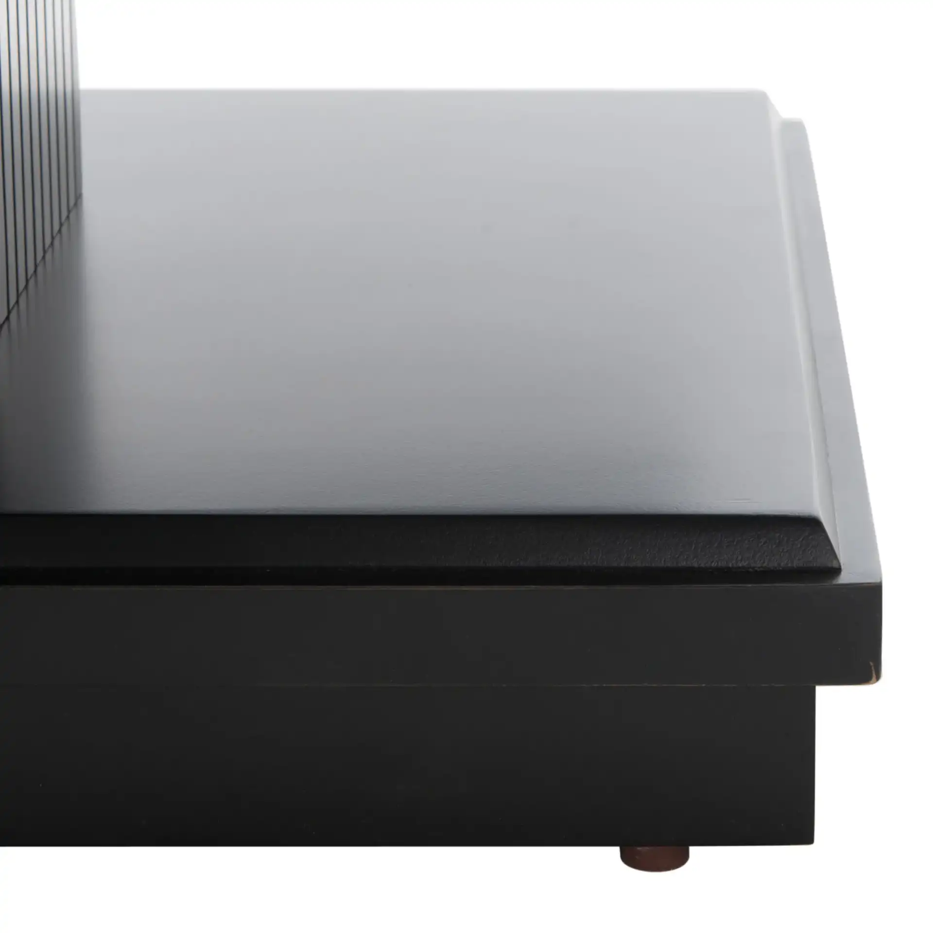 Suette Two-Shelf Coffee Table in Black, detail view