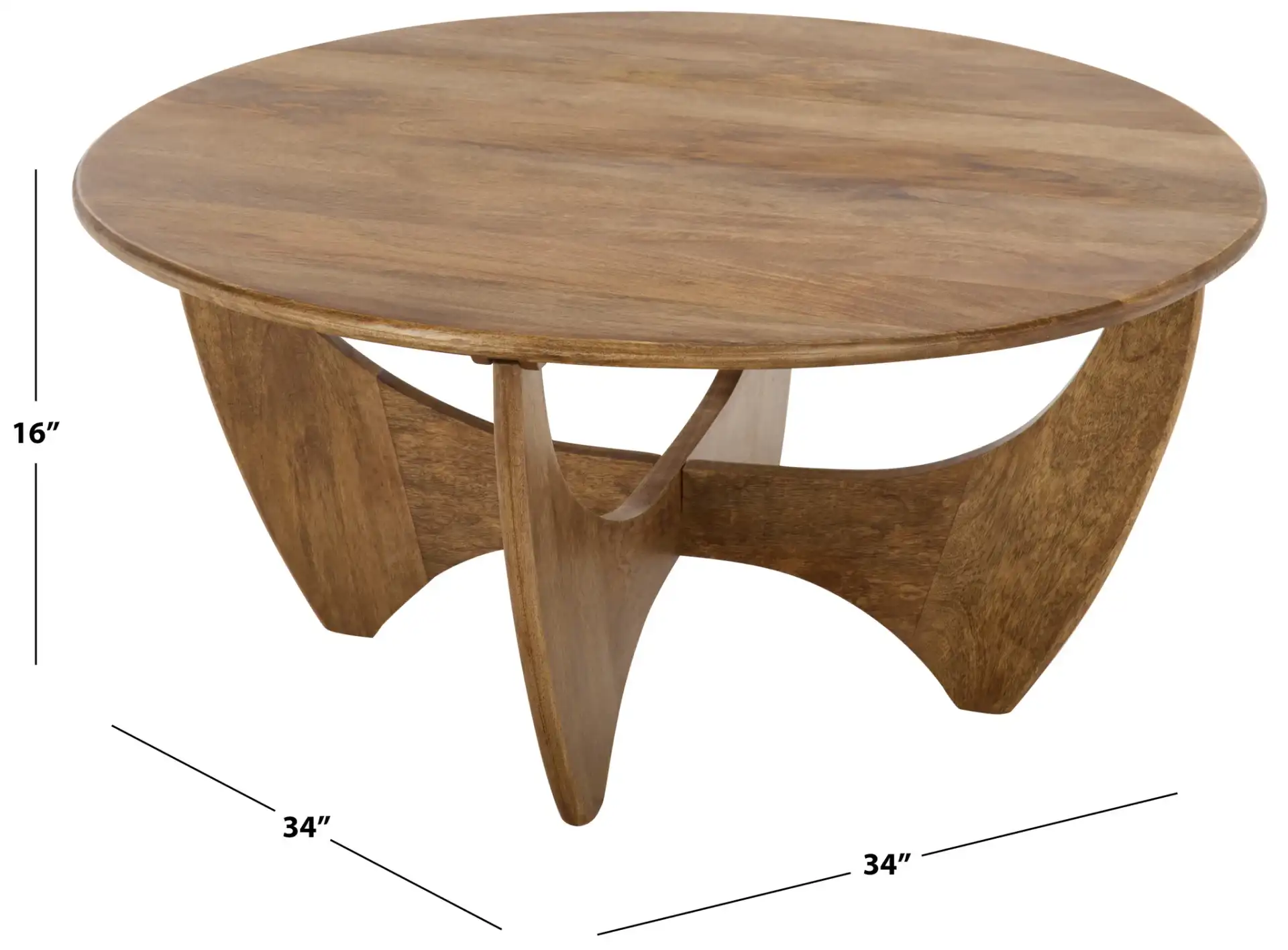Inayah Coffee Table in Walnut, detail view