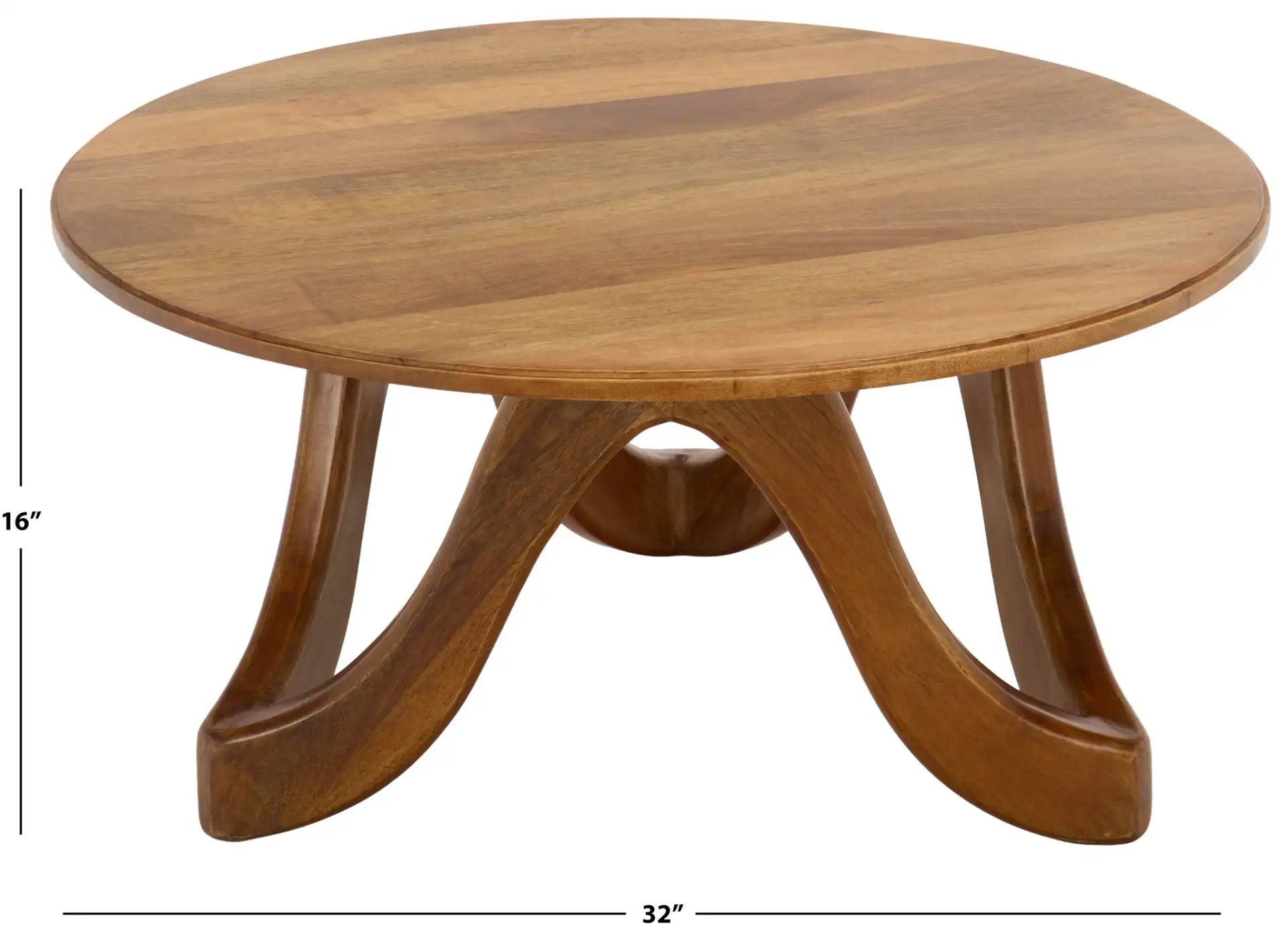 Waverly Coffee Table in Walnut, detail view