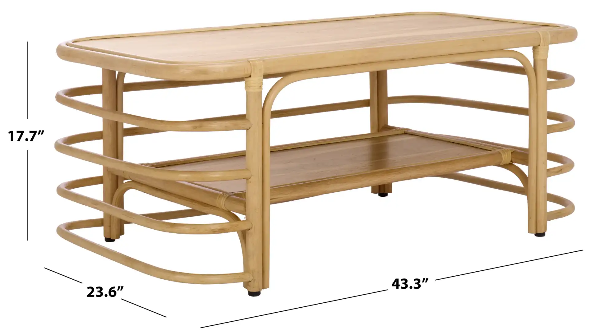 Maestro Coffee Table in Natural, detail view