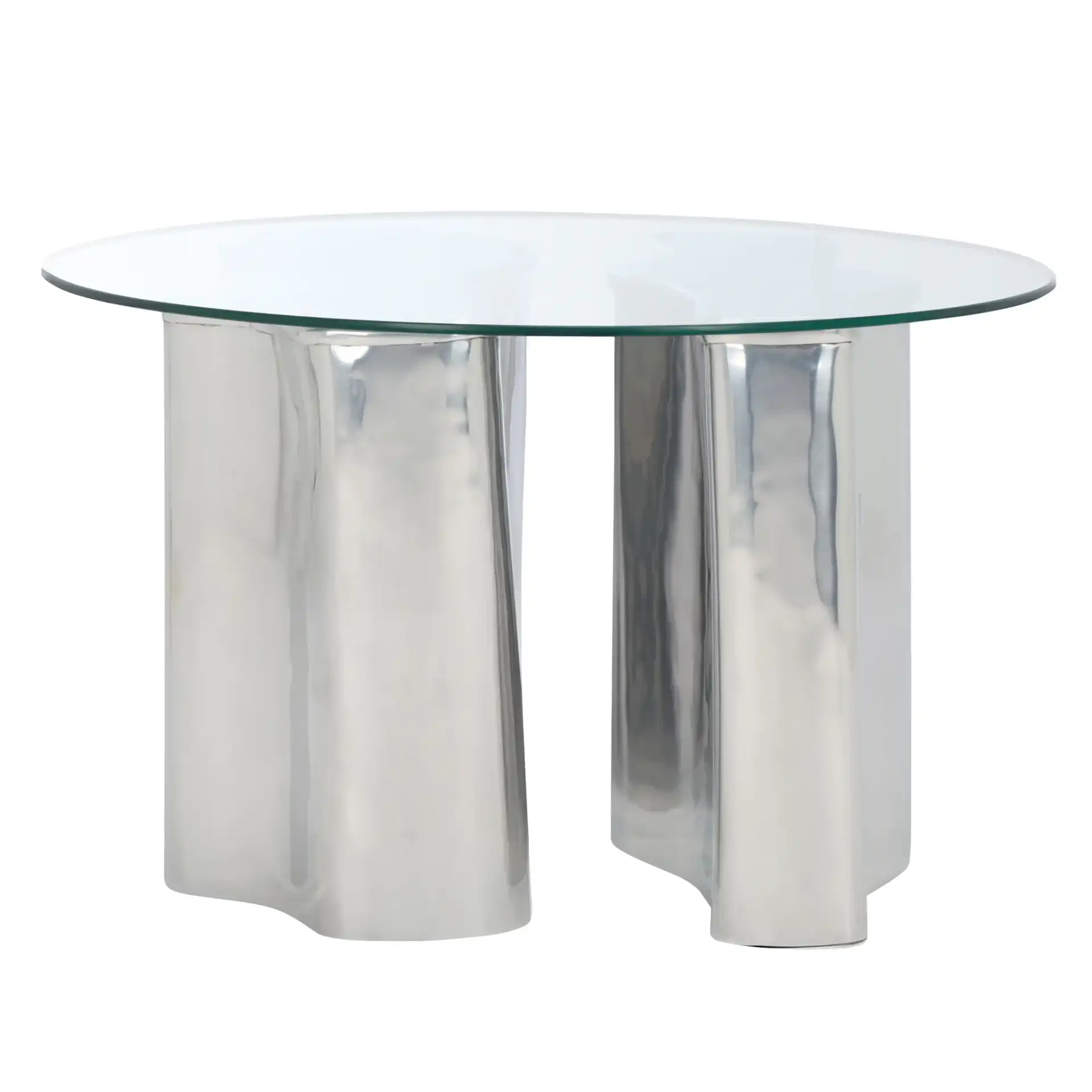 Hokaido Coffee Table in Silver / Clear, detail view