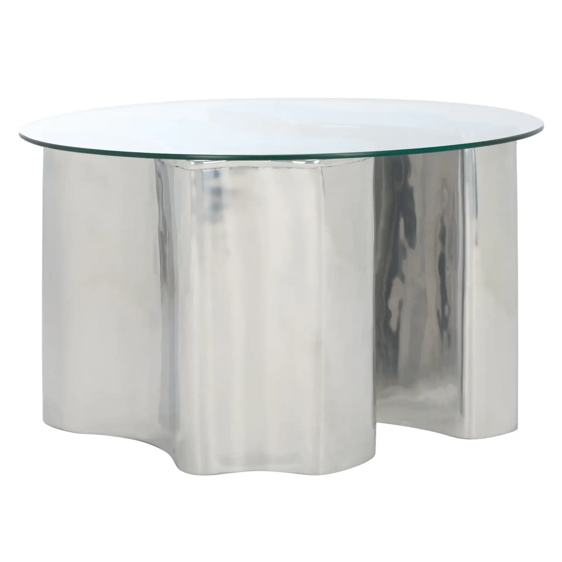 Hokaido Coffee Table in Silver / Clear, detail view