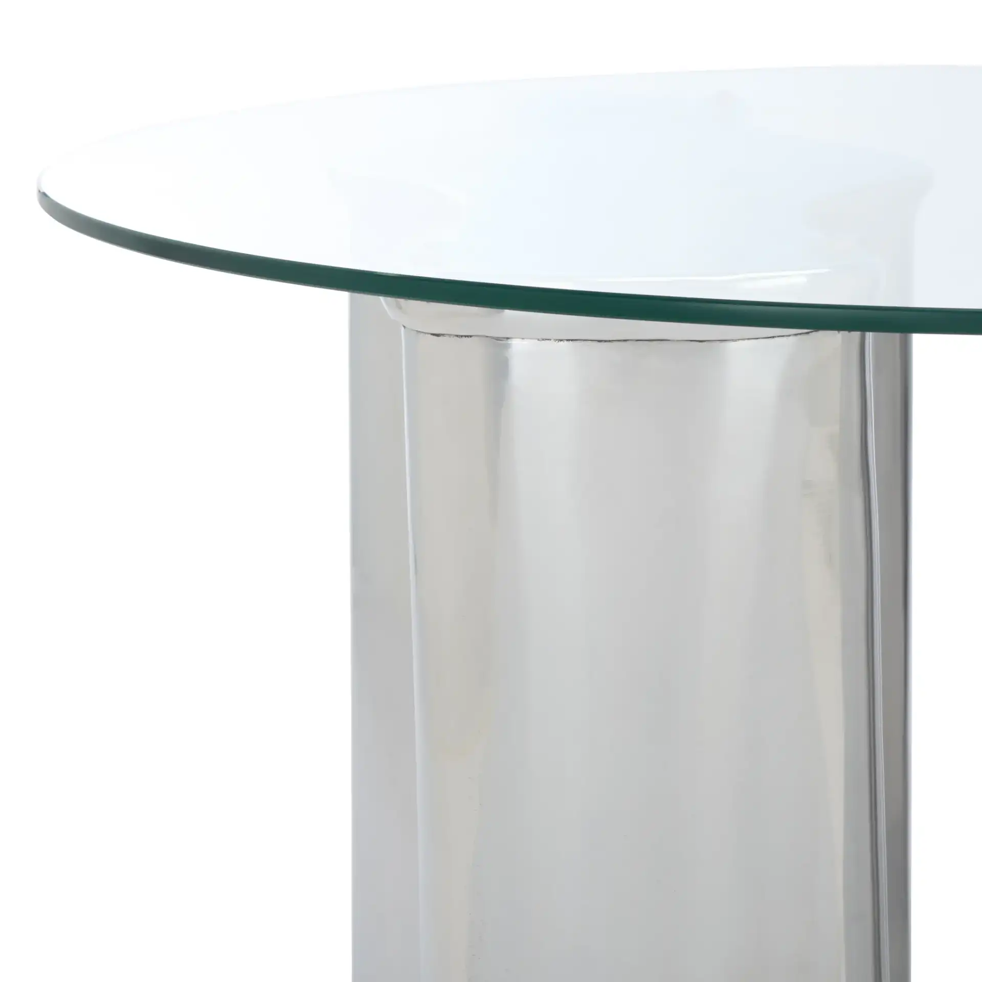 Hokaido Coffee Table in Silver / Clear in a styled room