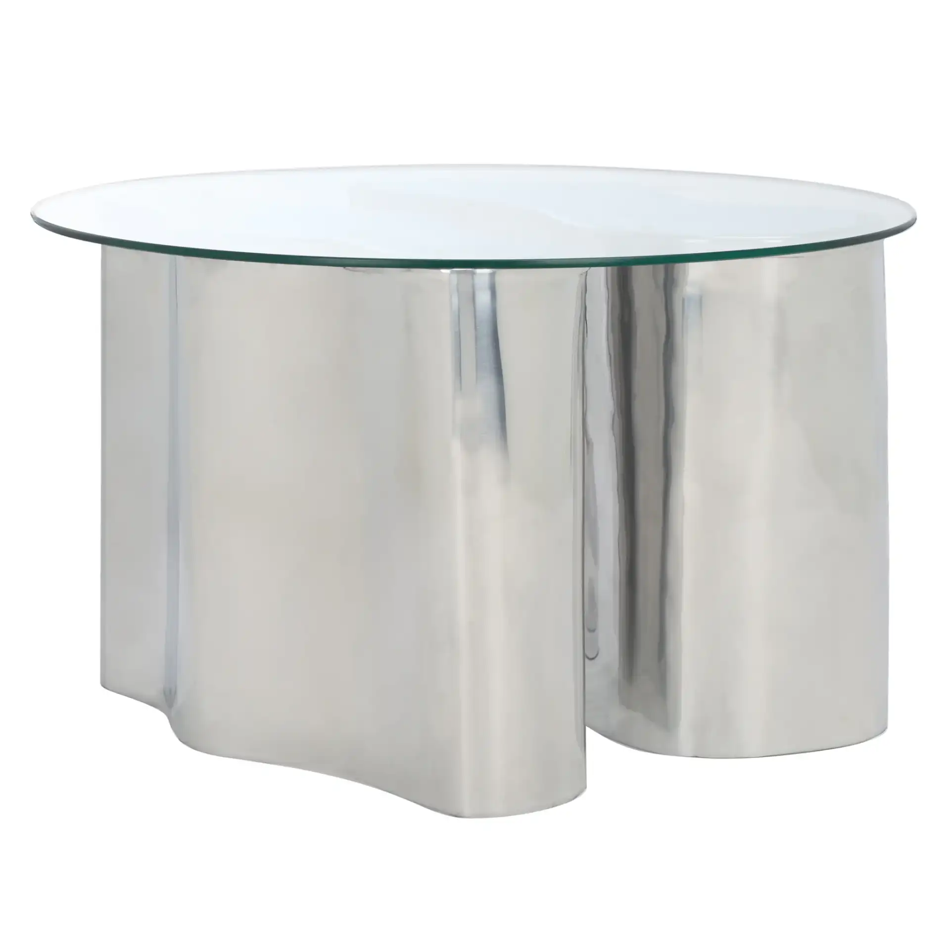 Hokaido Coffee Table in Silver / Clear, detail view