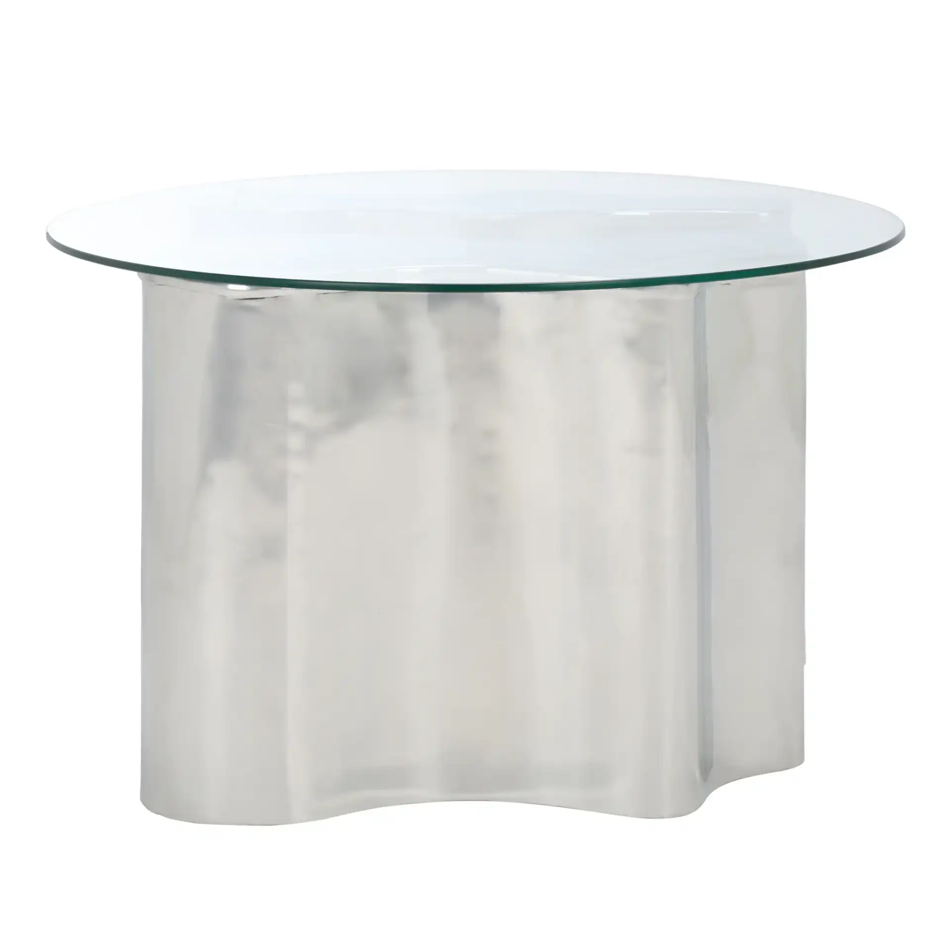Hokaido Coffee Table in Silver / Clear, detail view
