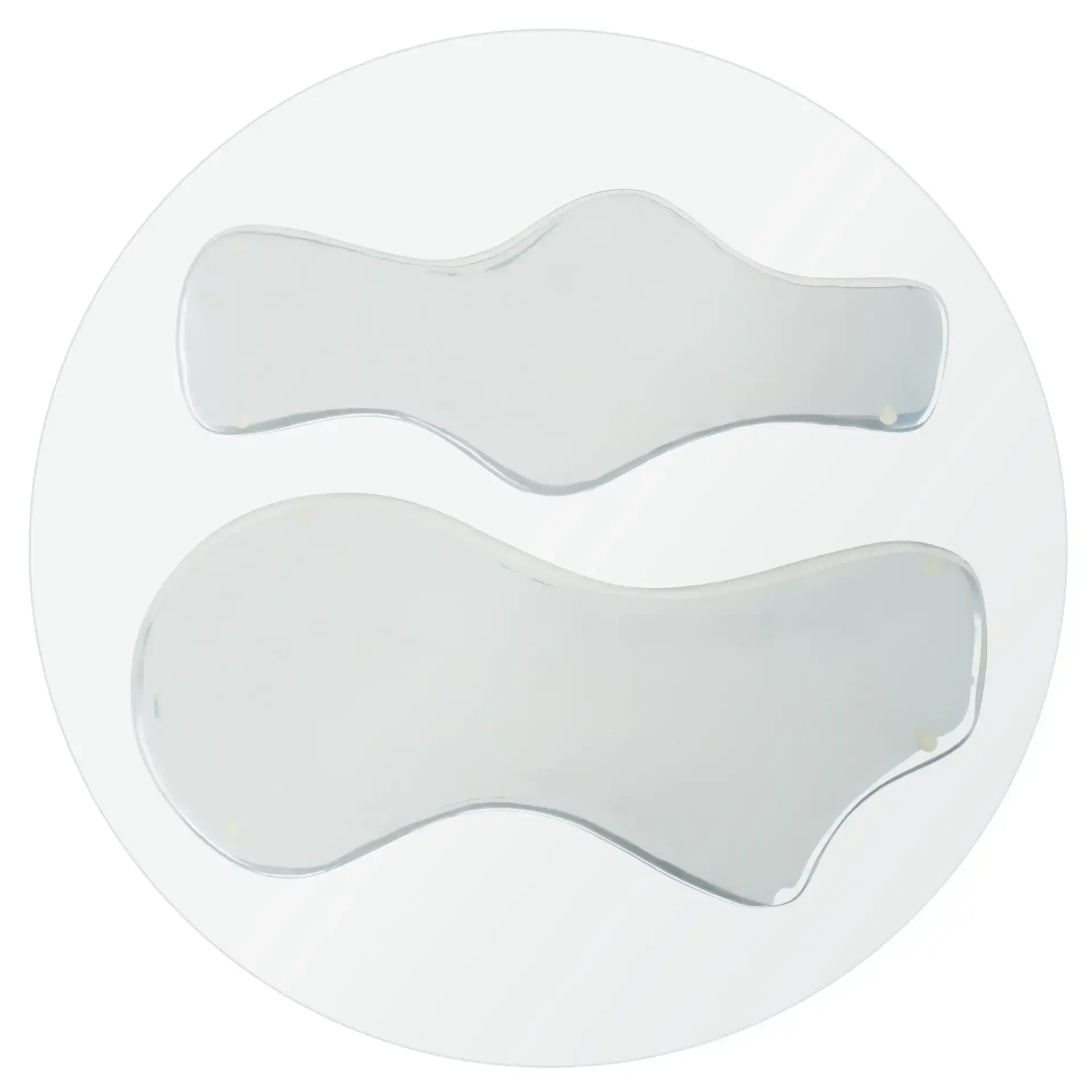 Hokaido Coffee Table in Silver / Clear, detail view