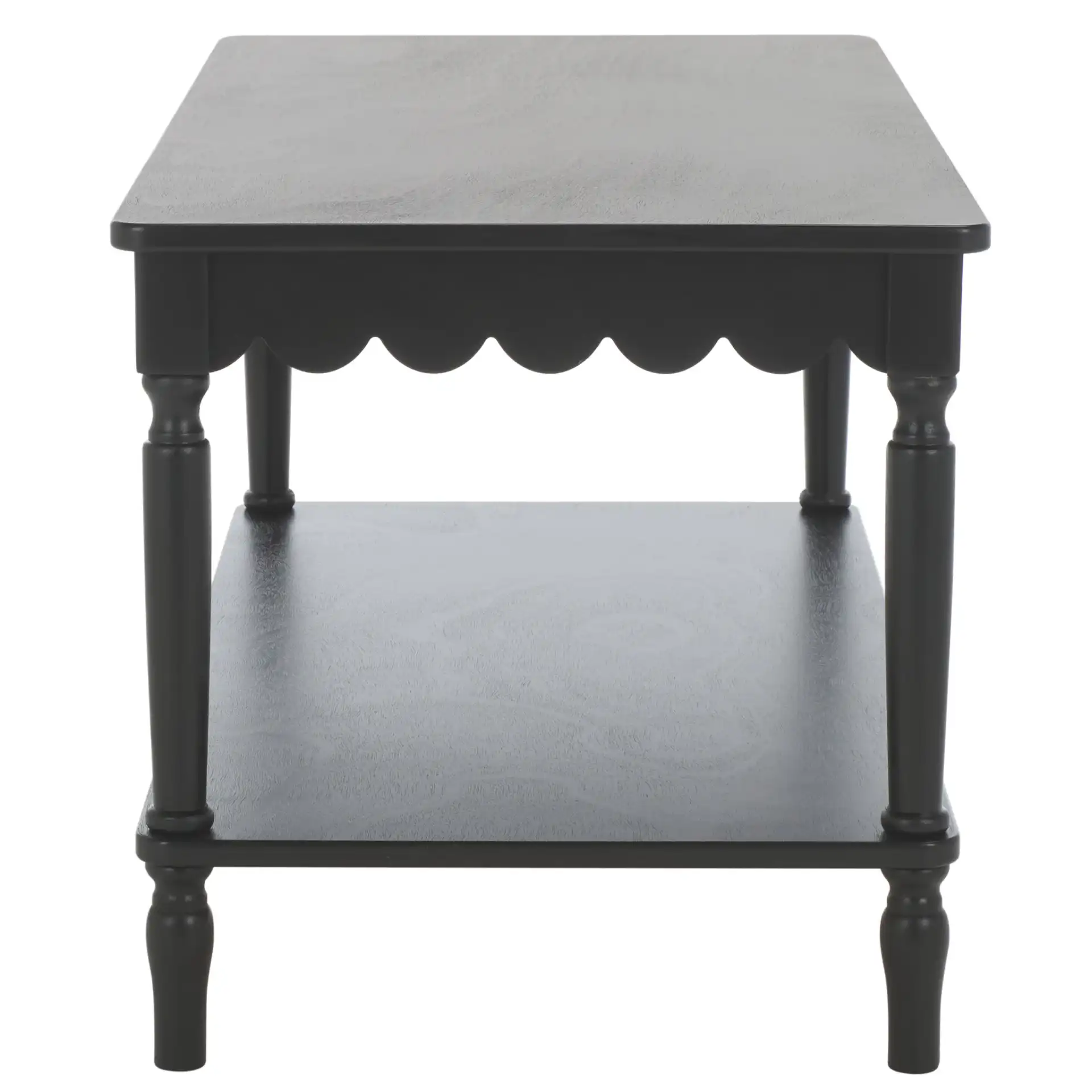 Haven Coffee Table in Matte Black, detail view