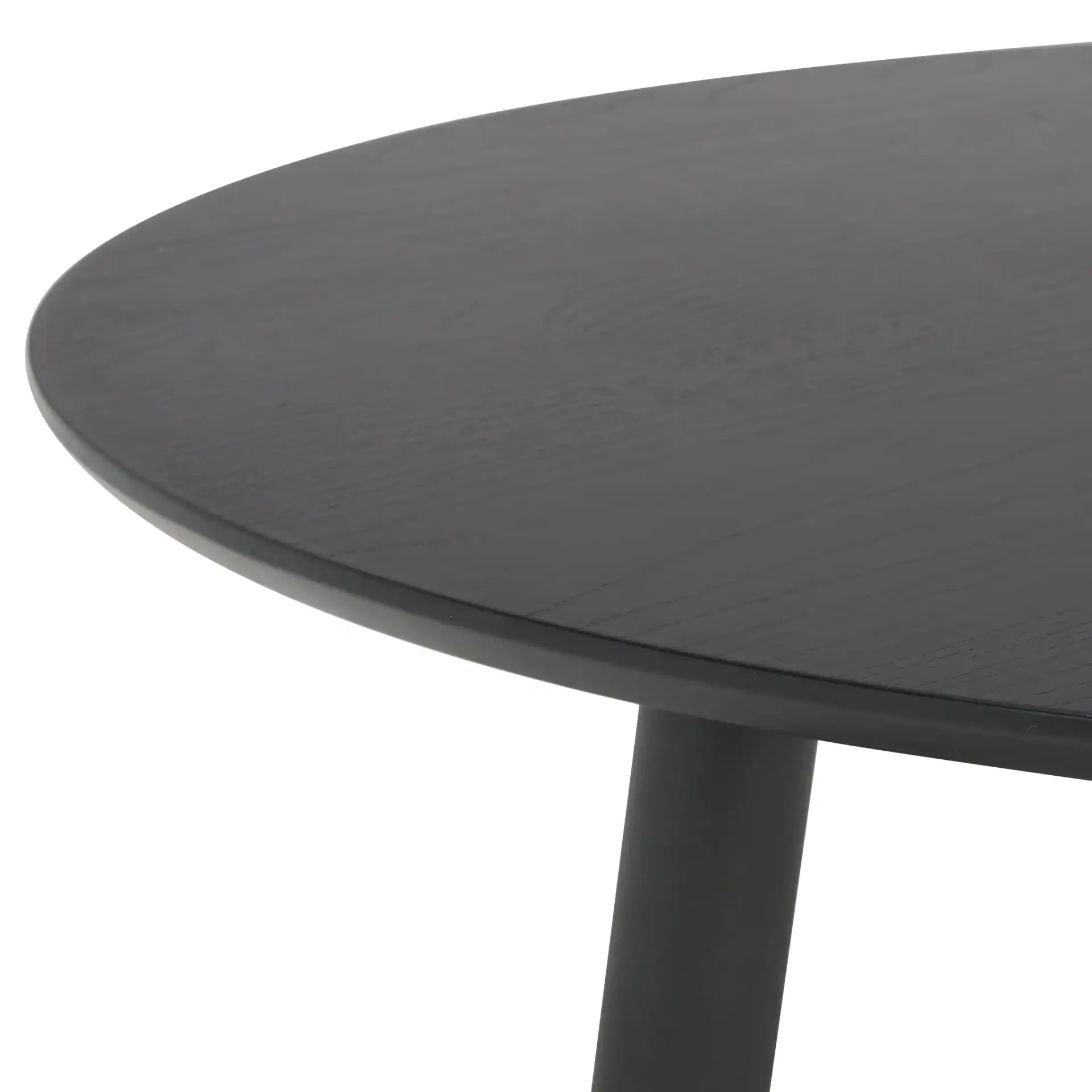 Beck Round Coffee Table in Black / Gold in a styled room